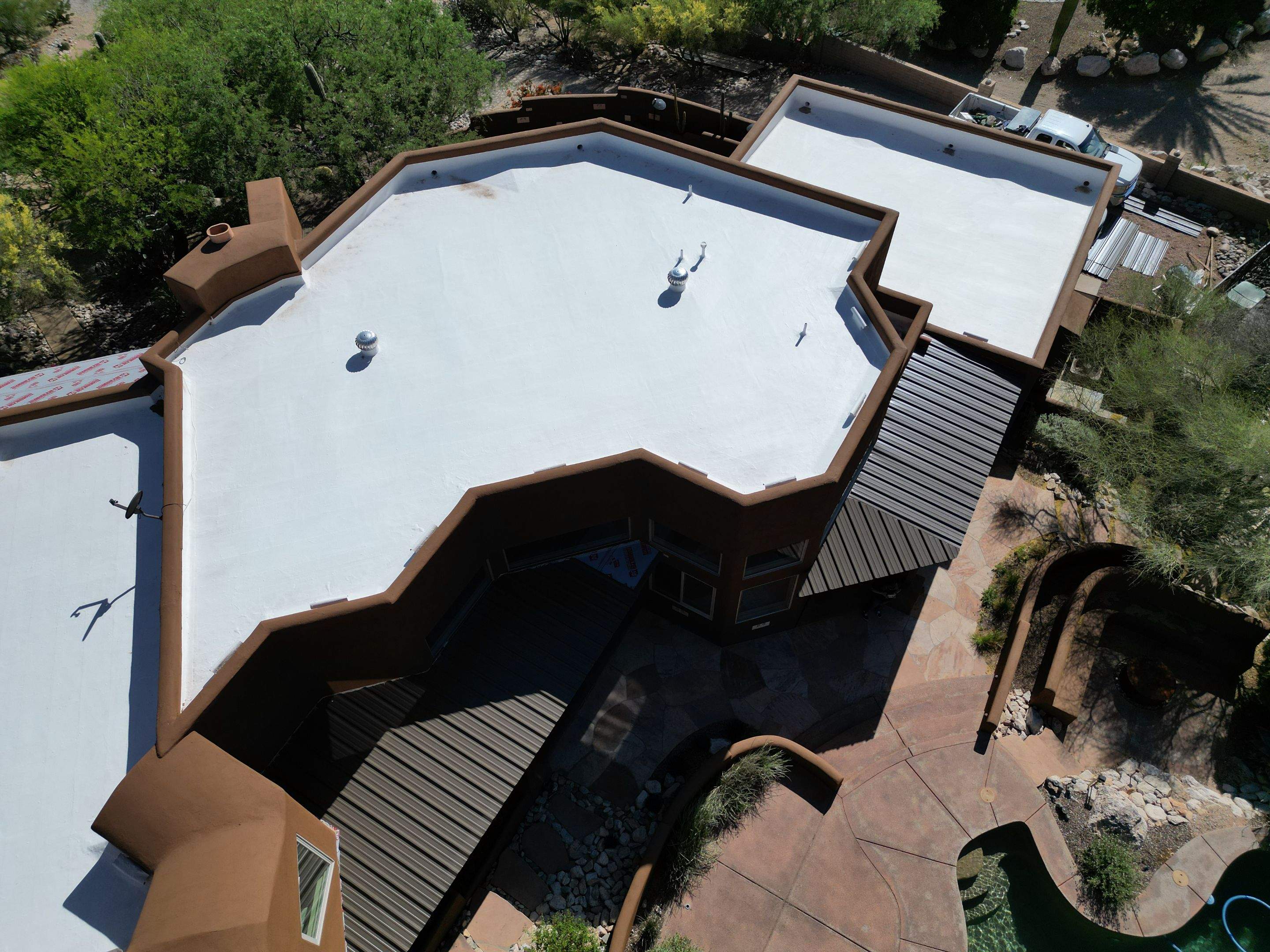 Light Stone Exposed Fastener by Reimagine Roofing