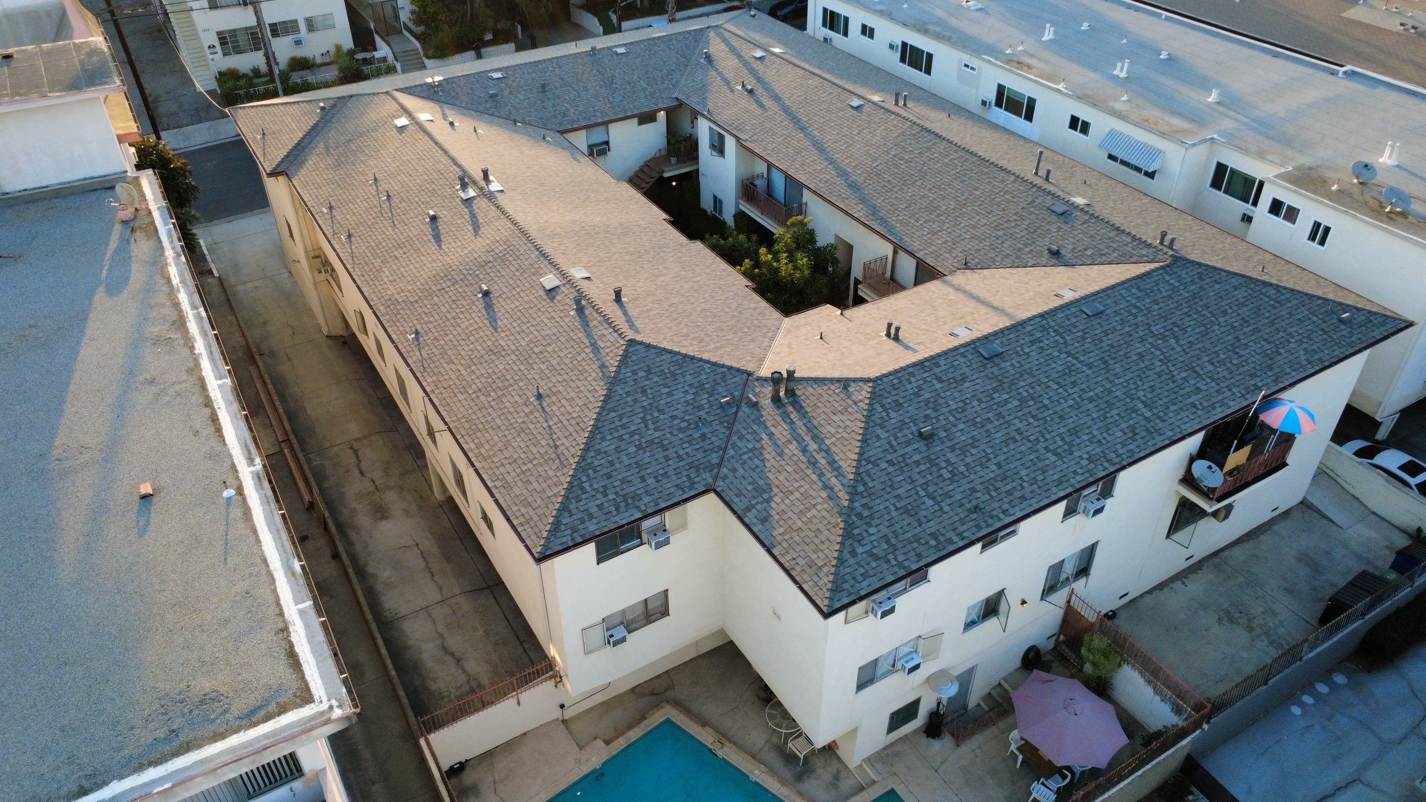 Apartment Building in Hollywood by Hull Brothers Roofing