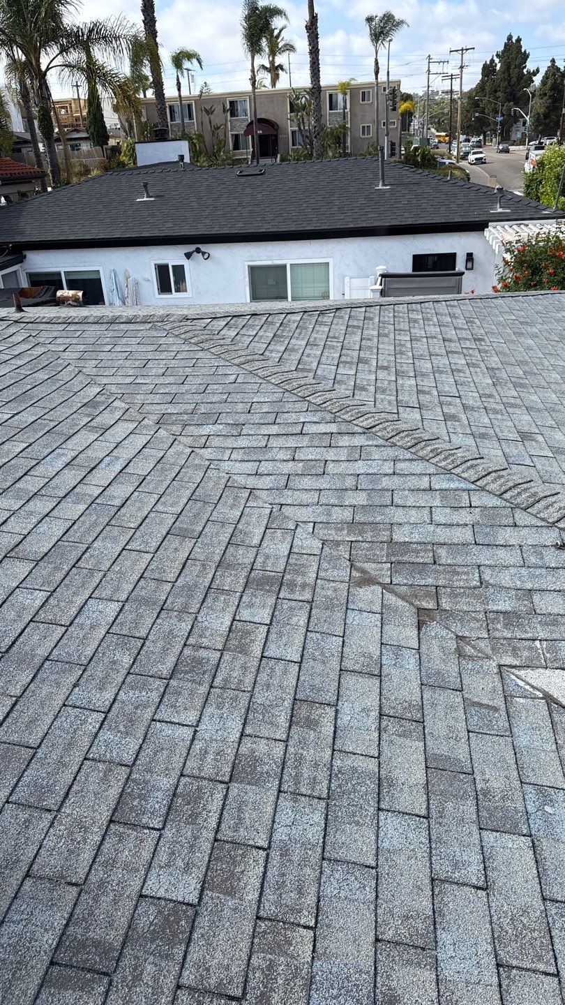Full Asphalt Shingle Roof Replacement with Decking Repairs in San Diego by Reliable Roofing San Diego Inc.