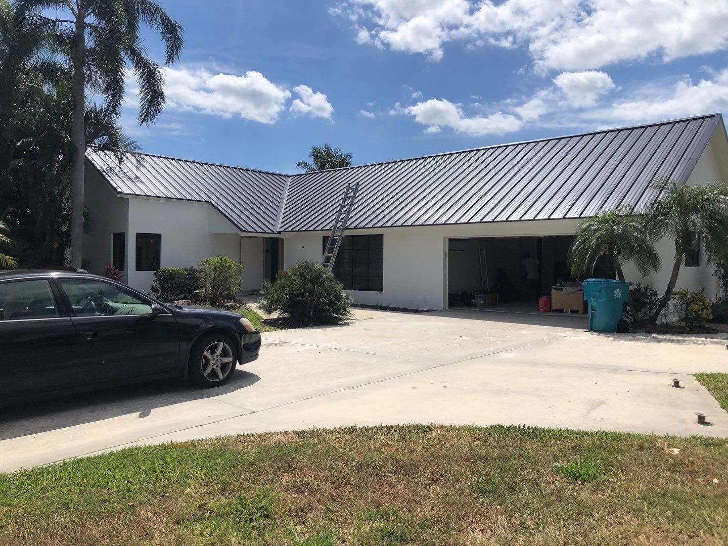 Residential Roofing Installation using 1" Nail strip metal roof by BLUES BROTHERS ROOFING