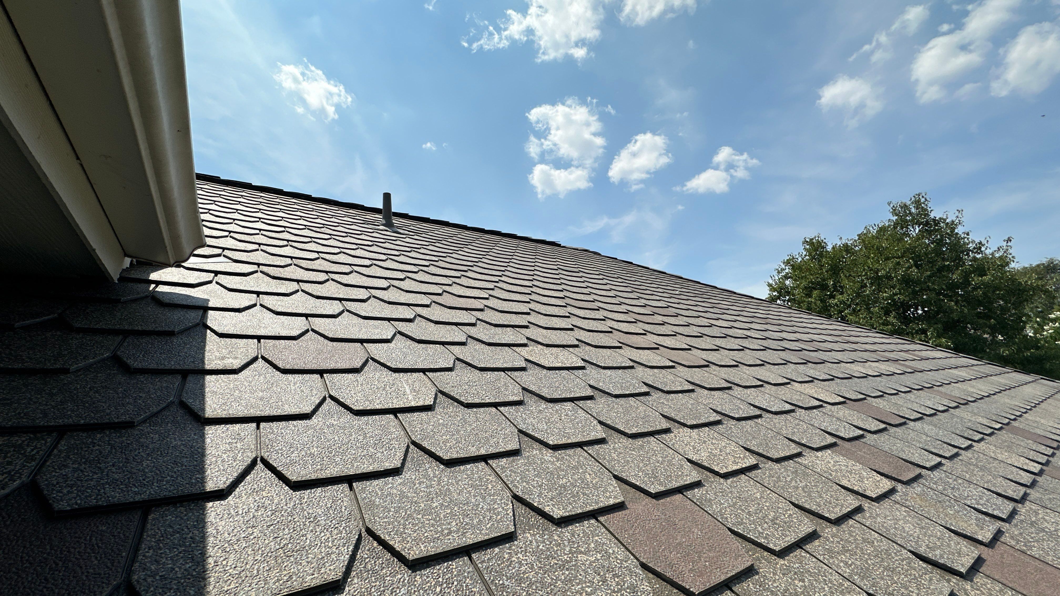 Residential Roofing Installation using F-WAVE Synthetic Shingle by High Performance Restoration
