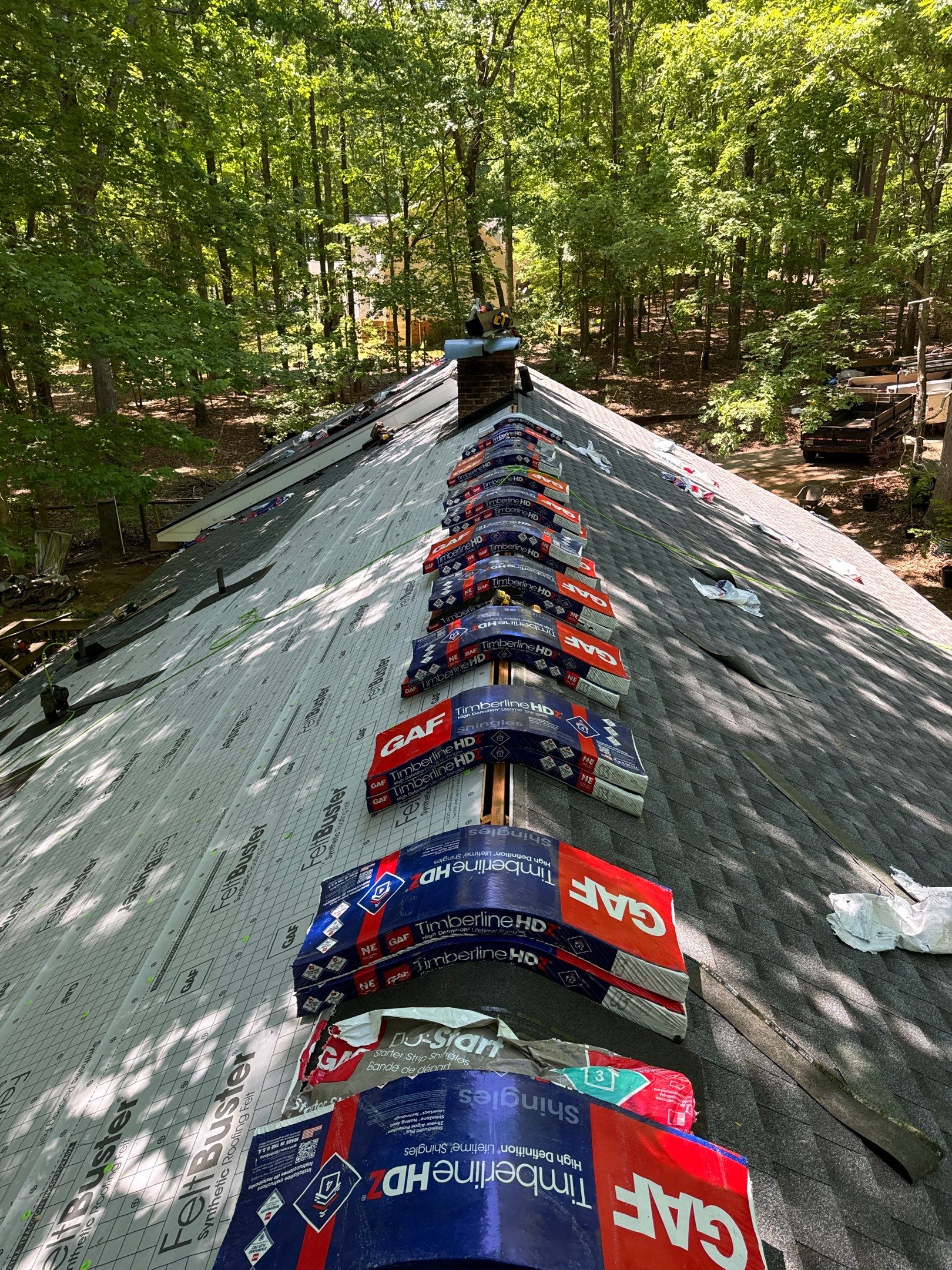 GAF Timberline HDZ Pewter Gray - 5” Black Gutters  by Pro Performance Roofing