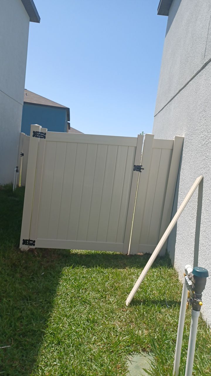 Sun City 6 ft. Tall Tan Vinyl Privacy Fence by Asap fence and gates, LLC
