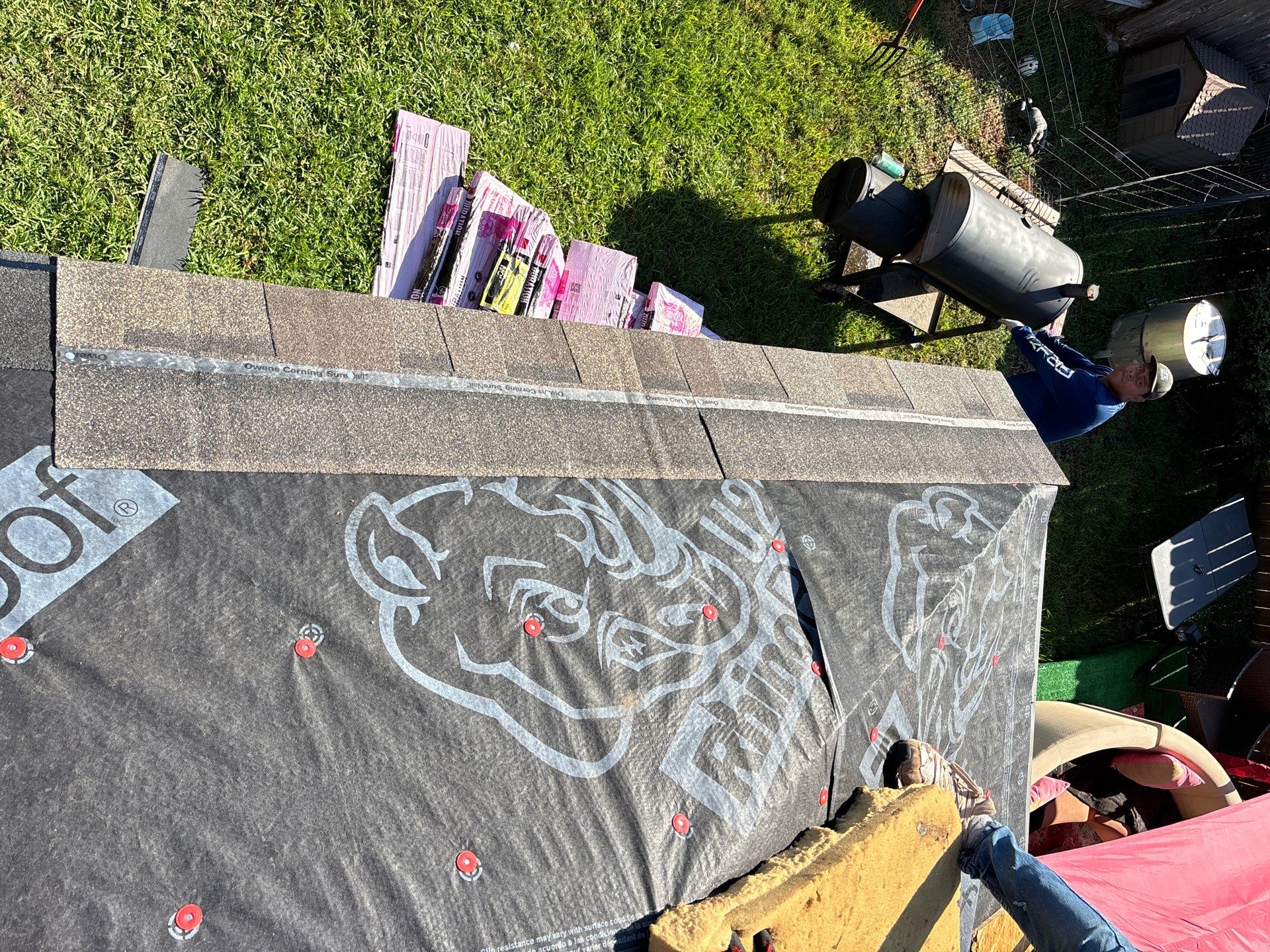 Residential Roofing Installation using Owen's Corning Duration (Lifetime) Shingles by Roof Repair Company