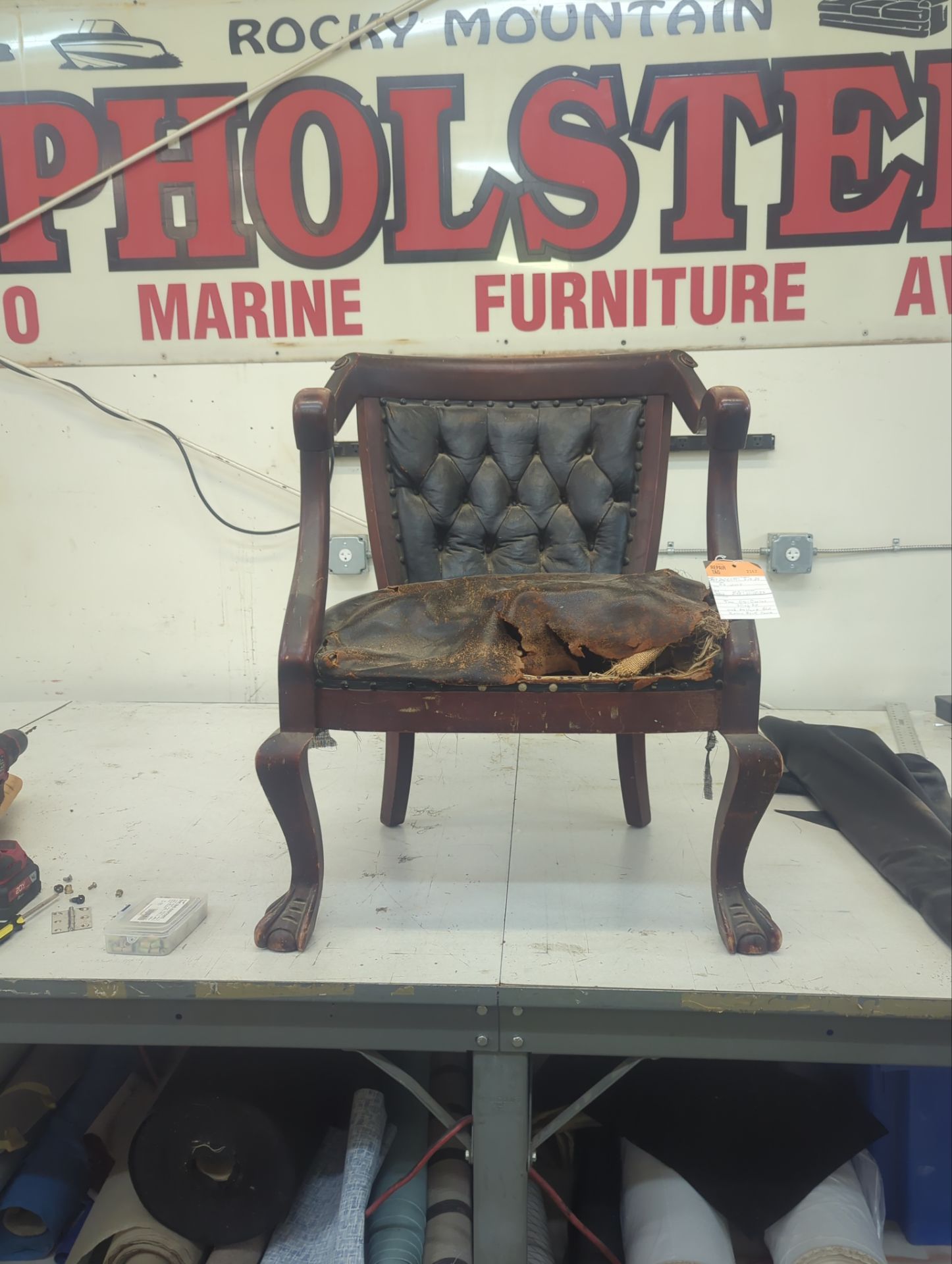 Antique Chair  by Rocky Mountain Upholstery Co