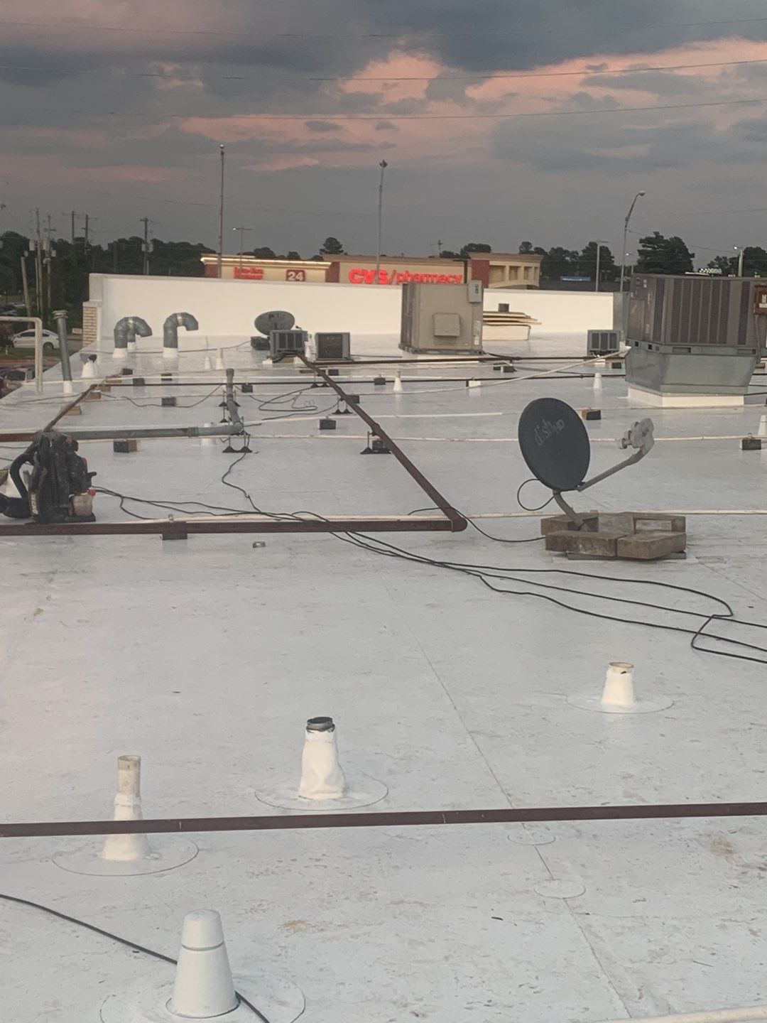 Commercial Roofing Installation using 50 mil PVC by Hostetler Roofing