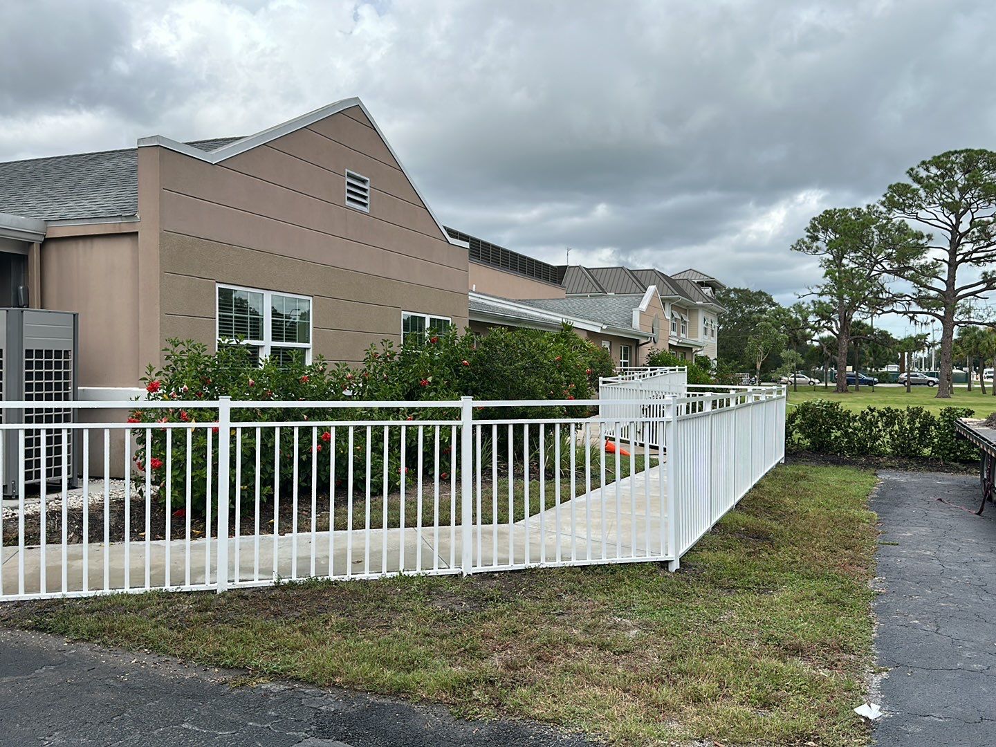 Aluminum Fence Installation using White 3 Rail Aluminum Fence  by Asap fence and gates, LLC