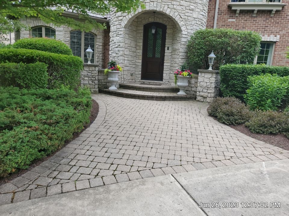 Brick paver clean, sand and seal.  using Surebond SB-1300 by Northern Power Washing LLC.