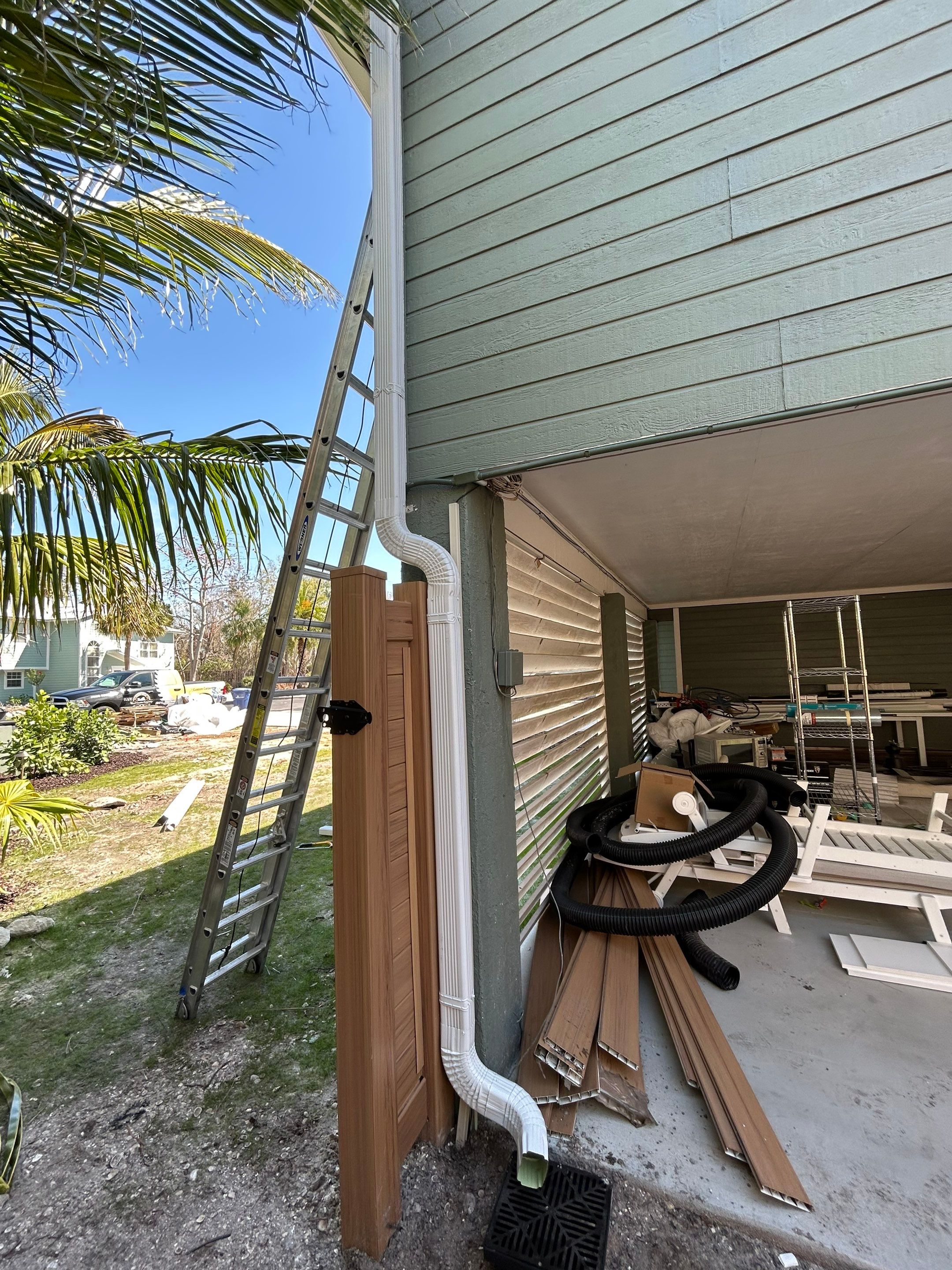 Custom Downspout Installation in Siesta Key FL by Gutter Professors