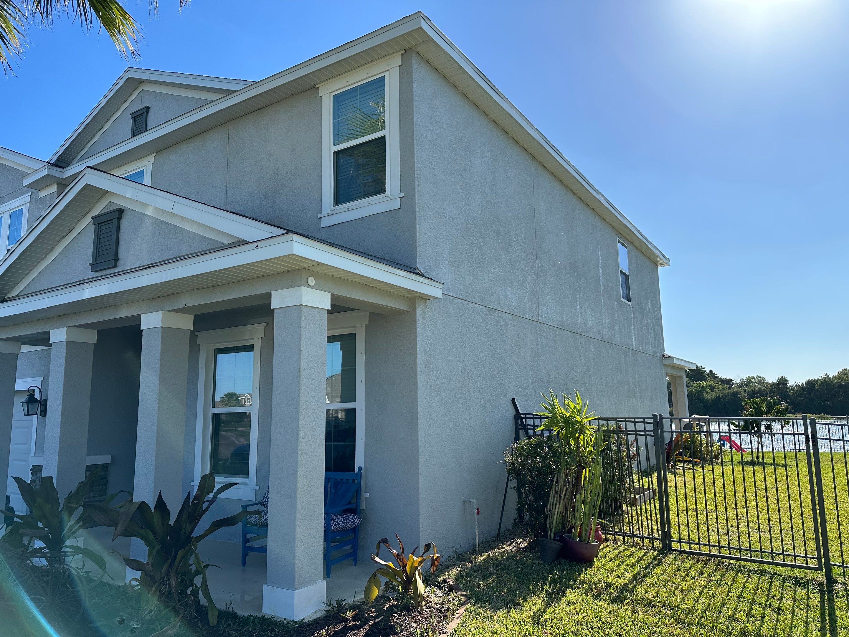2-Story House Wash & Paver Driveway Cleaning in Trevesta Community, Palmetto, FL | Sunshine AquaWash by Sunshine AquaWash