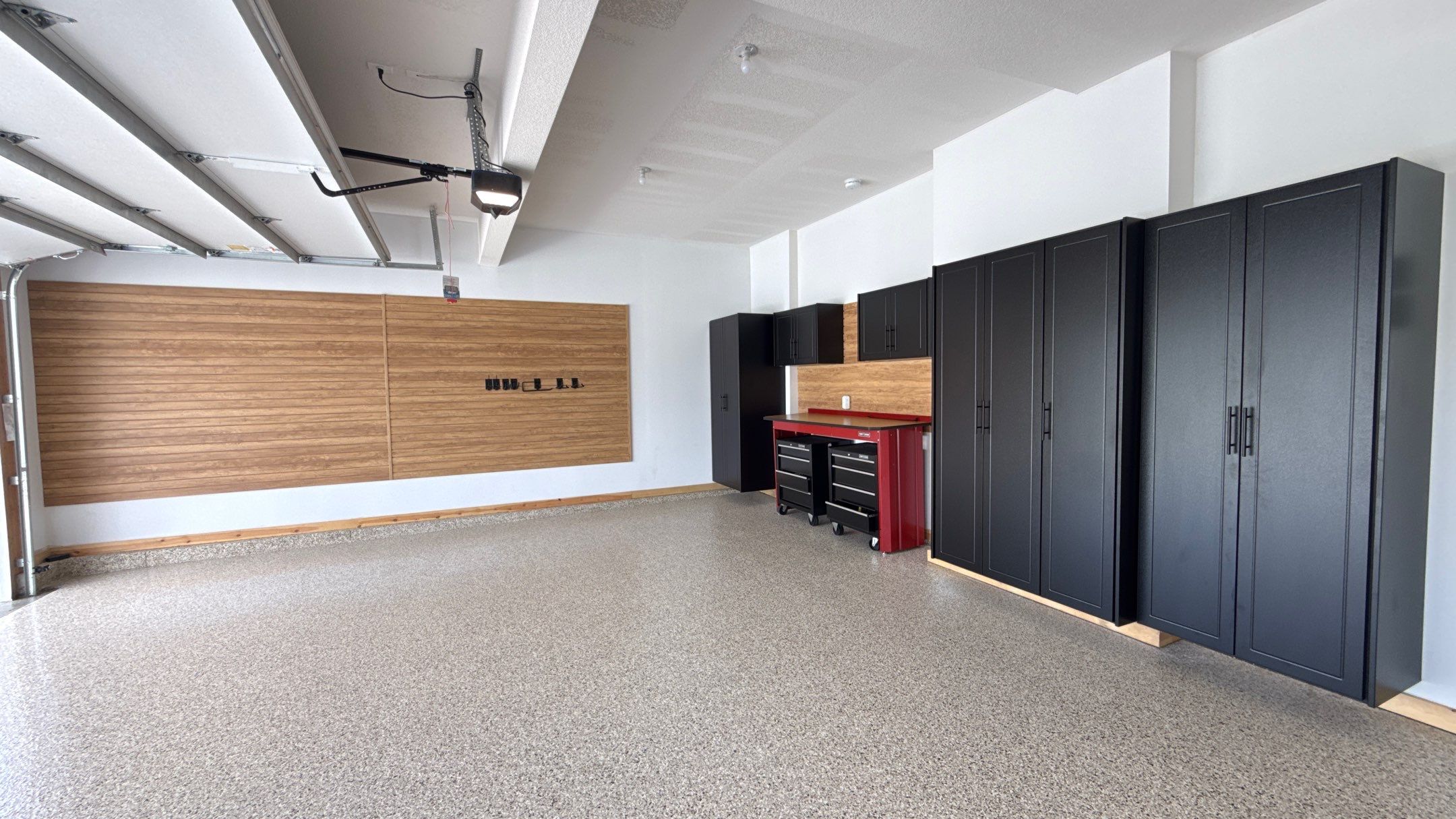 Mark Chose The Best Time To Do His Floor, Right Before Move In  by Banner Garage