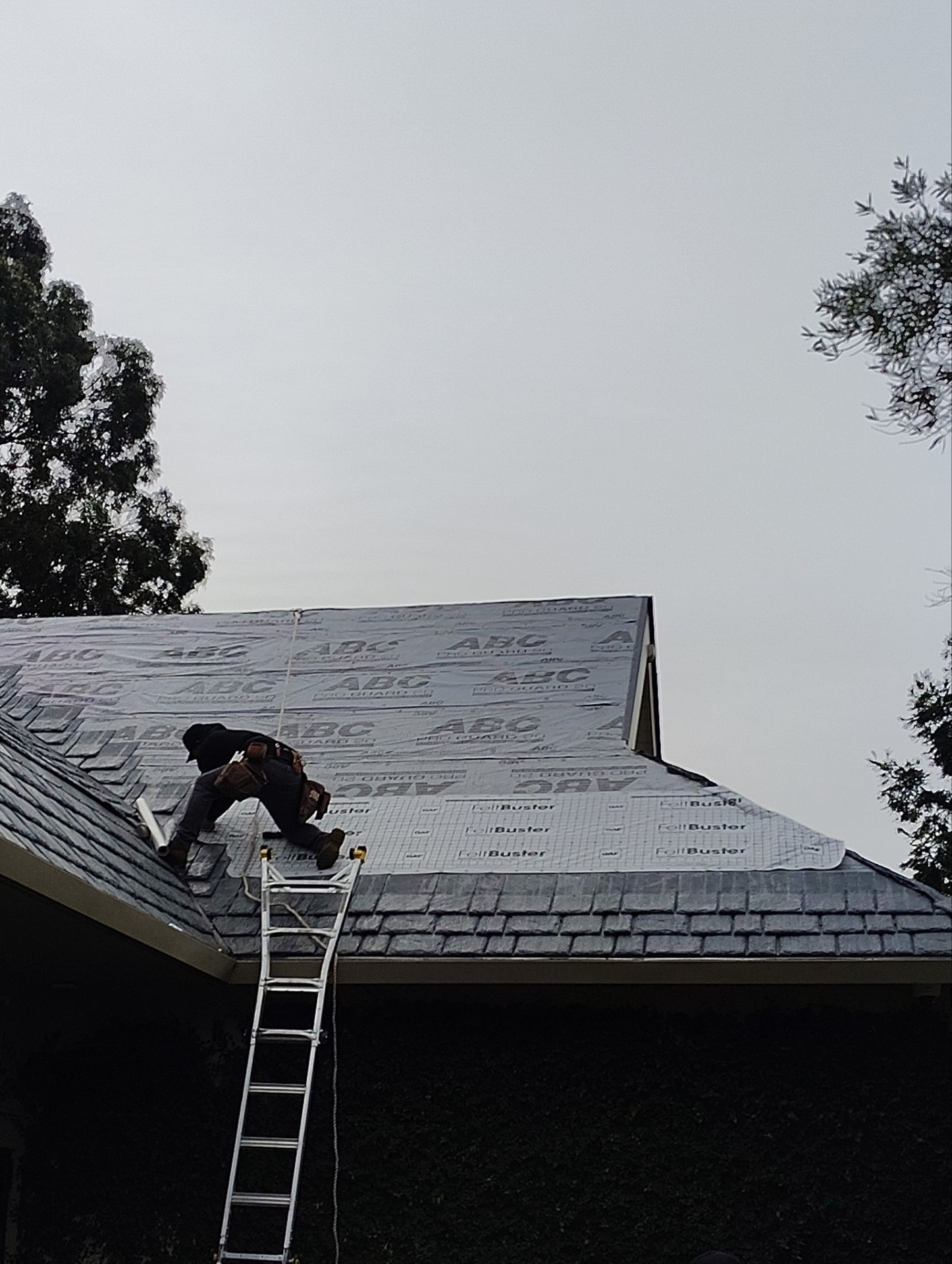 Residential Roofing Installation using Slate by Acker Roofing