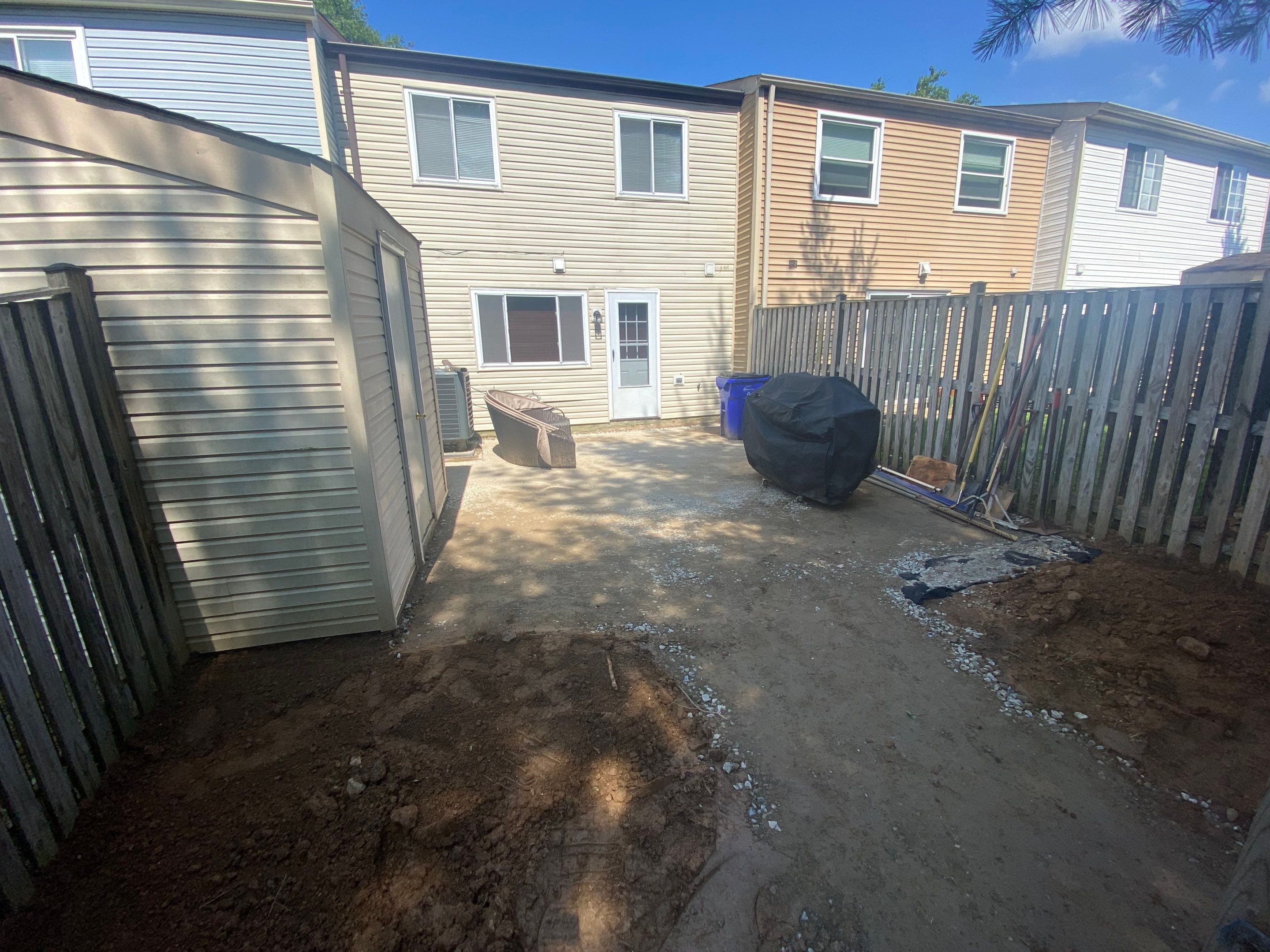 Backyard Transformation using Techo-Bloc Pavers by The Smet Companies, LLC