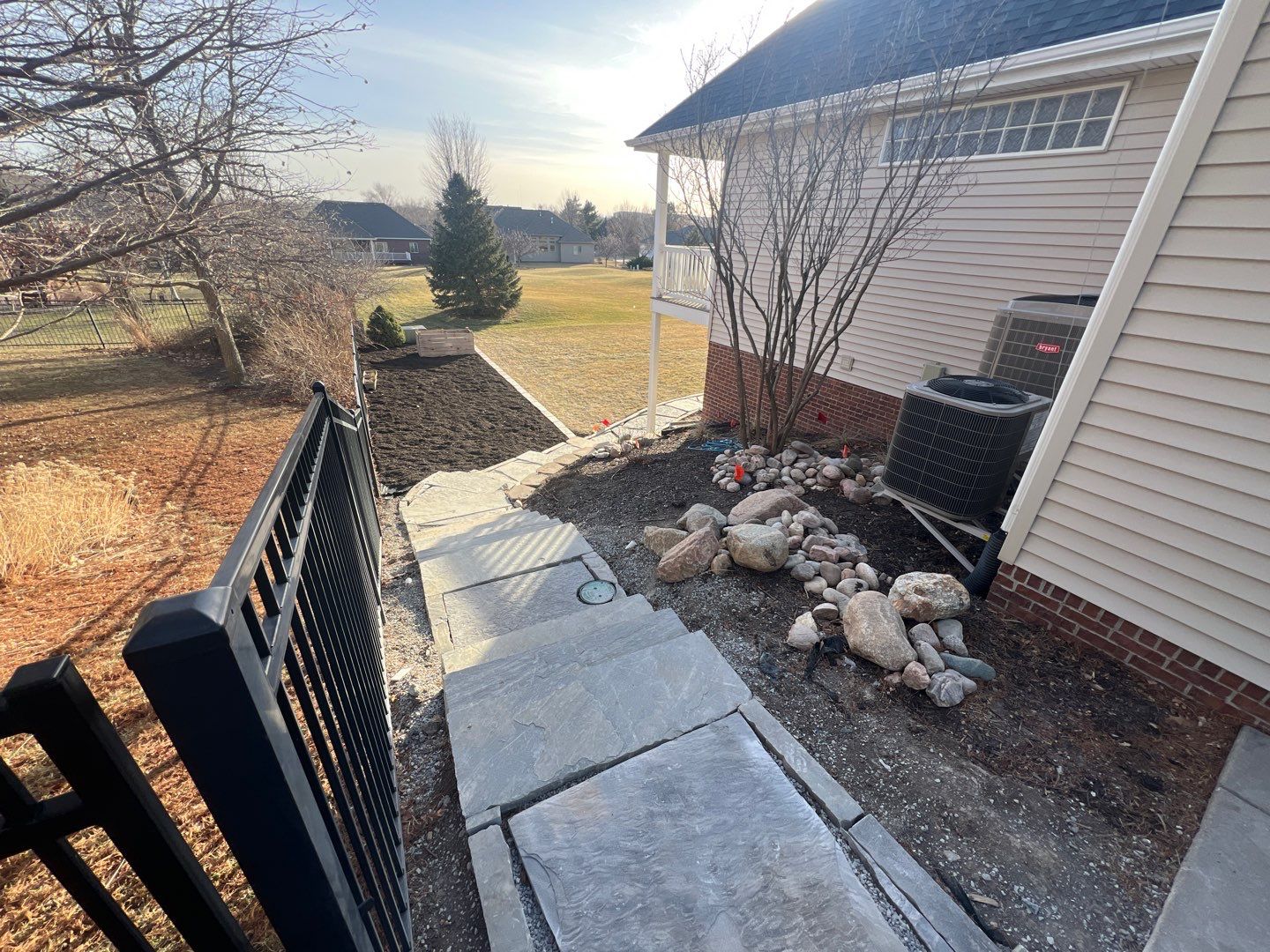 Updated Stone Stepper Path by New Horizon Landscapes