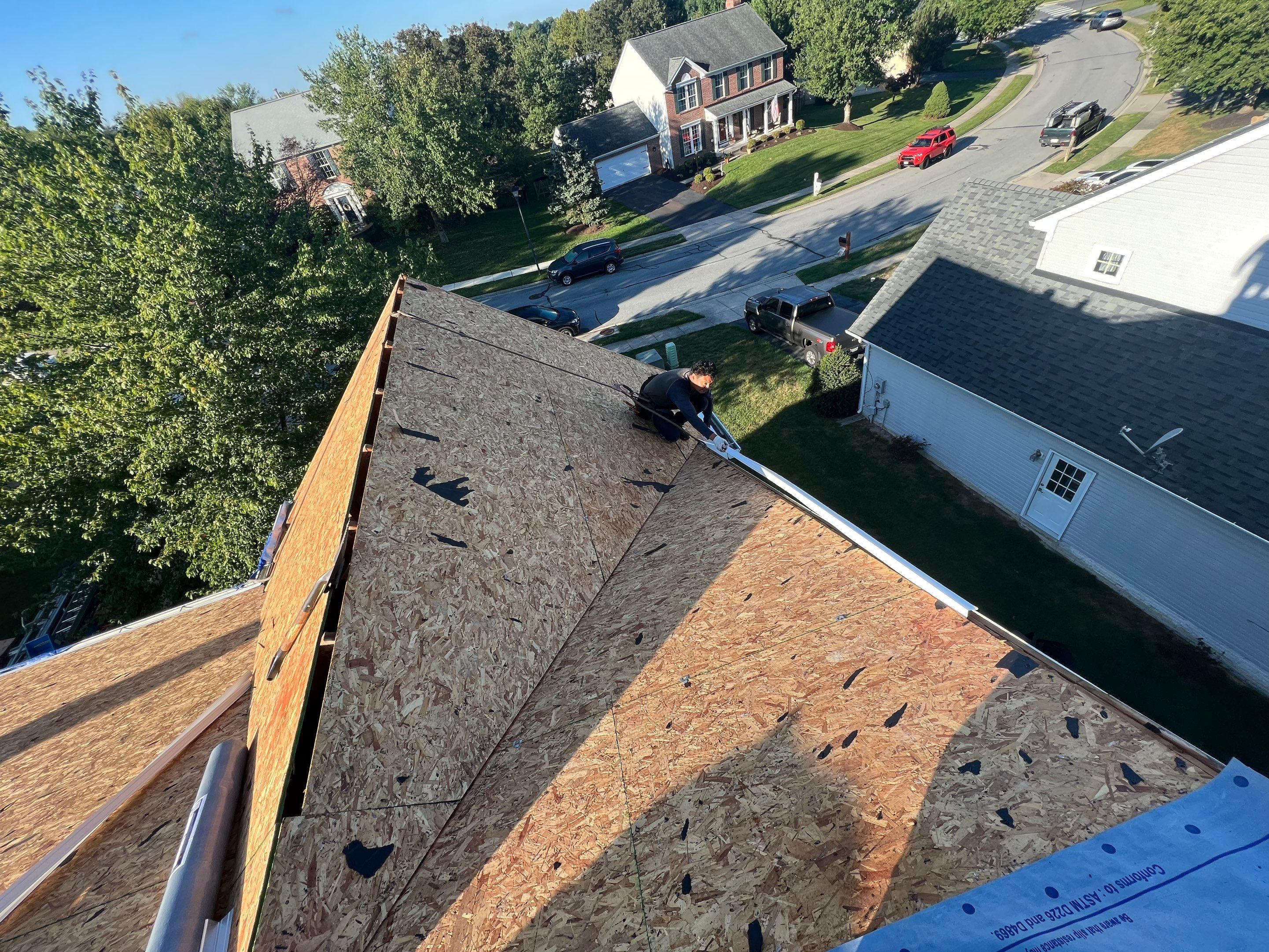 Residential Roofing Installation using Atlas Pinnacle Pristine Pewter Architectural Shingles by Frederick Roof Repair