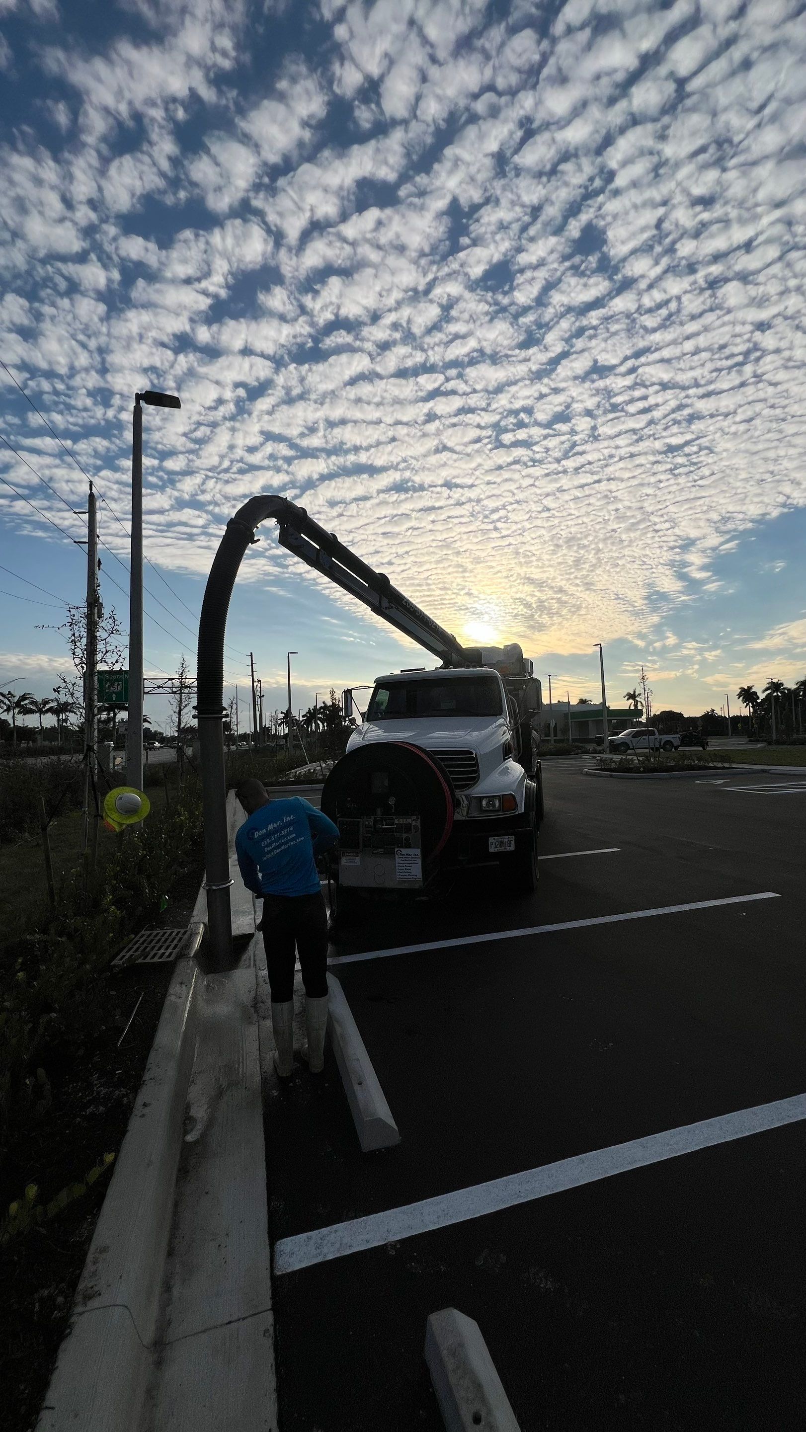 New Construction Commercial Parcel Stormwater System Cleaning by Don Mar, Inc. Storm Water Solutions