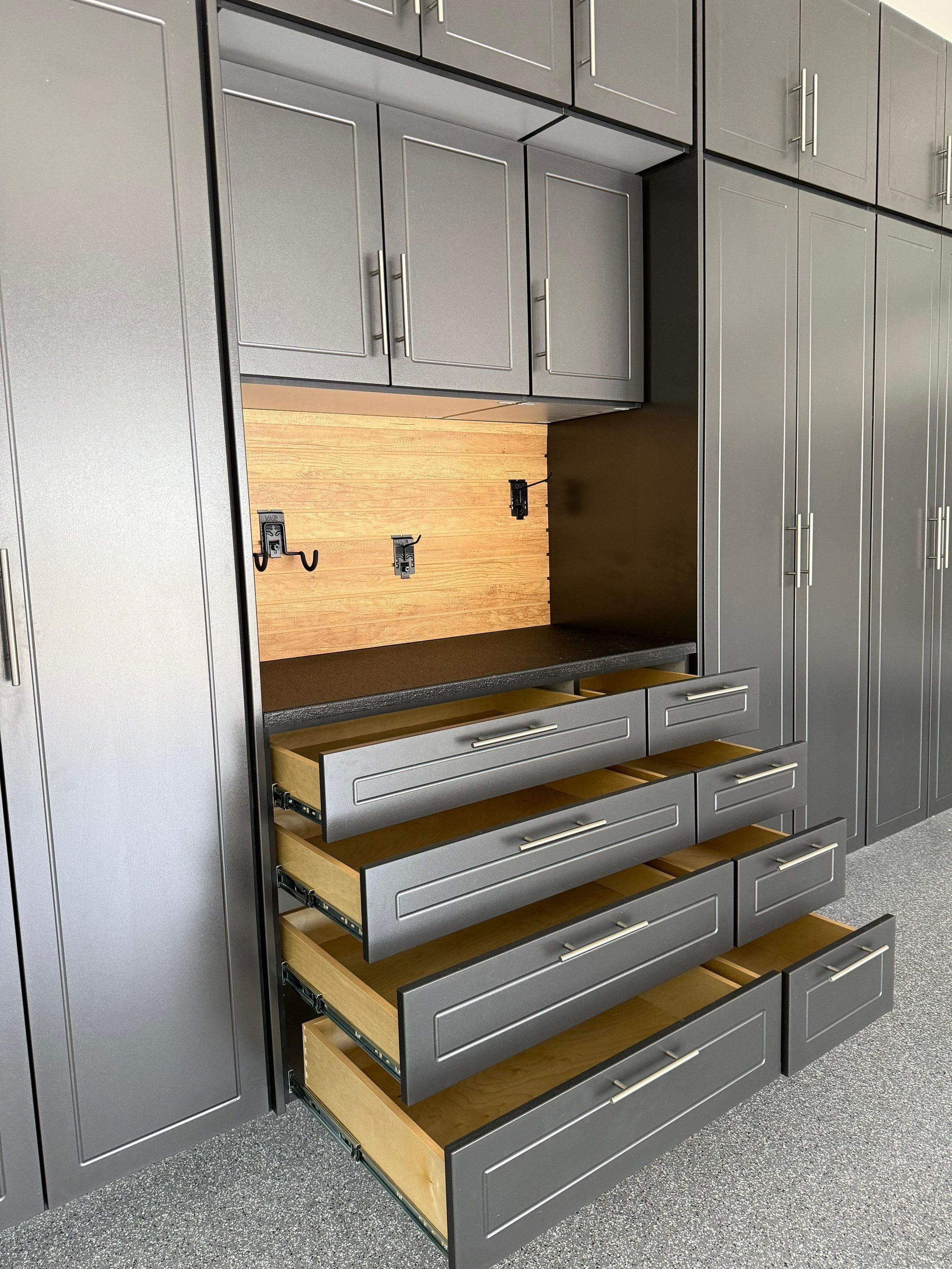 Custom Cabinet Installation in Mission Hills by Banner Garage