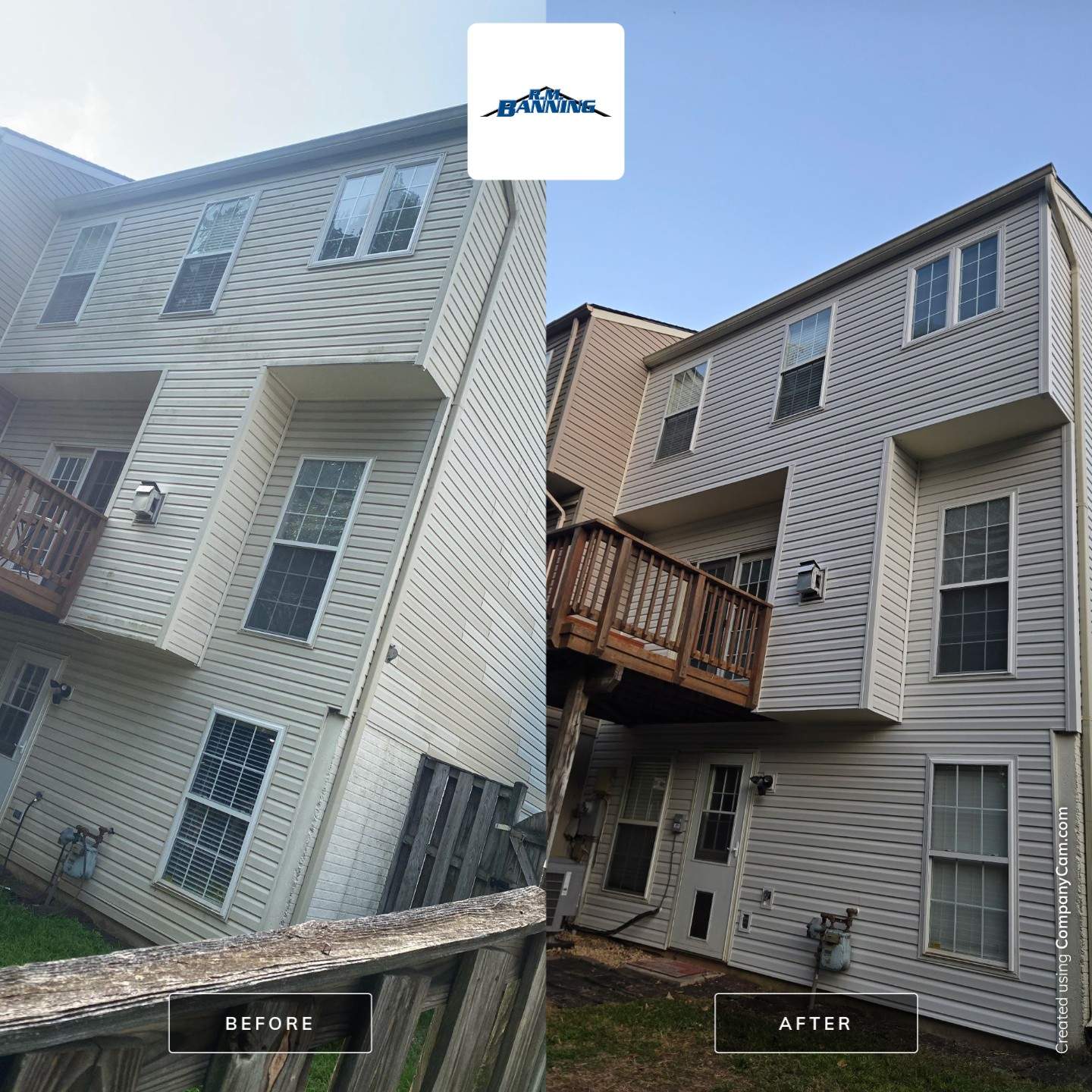 Woodbridge: Siding Replacement with Mastic Ovation Vinyl siding in Linen  by RM Banning, Inc.