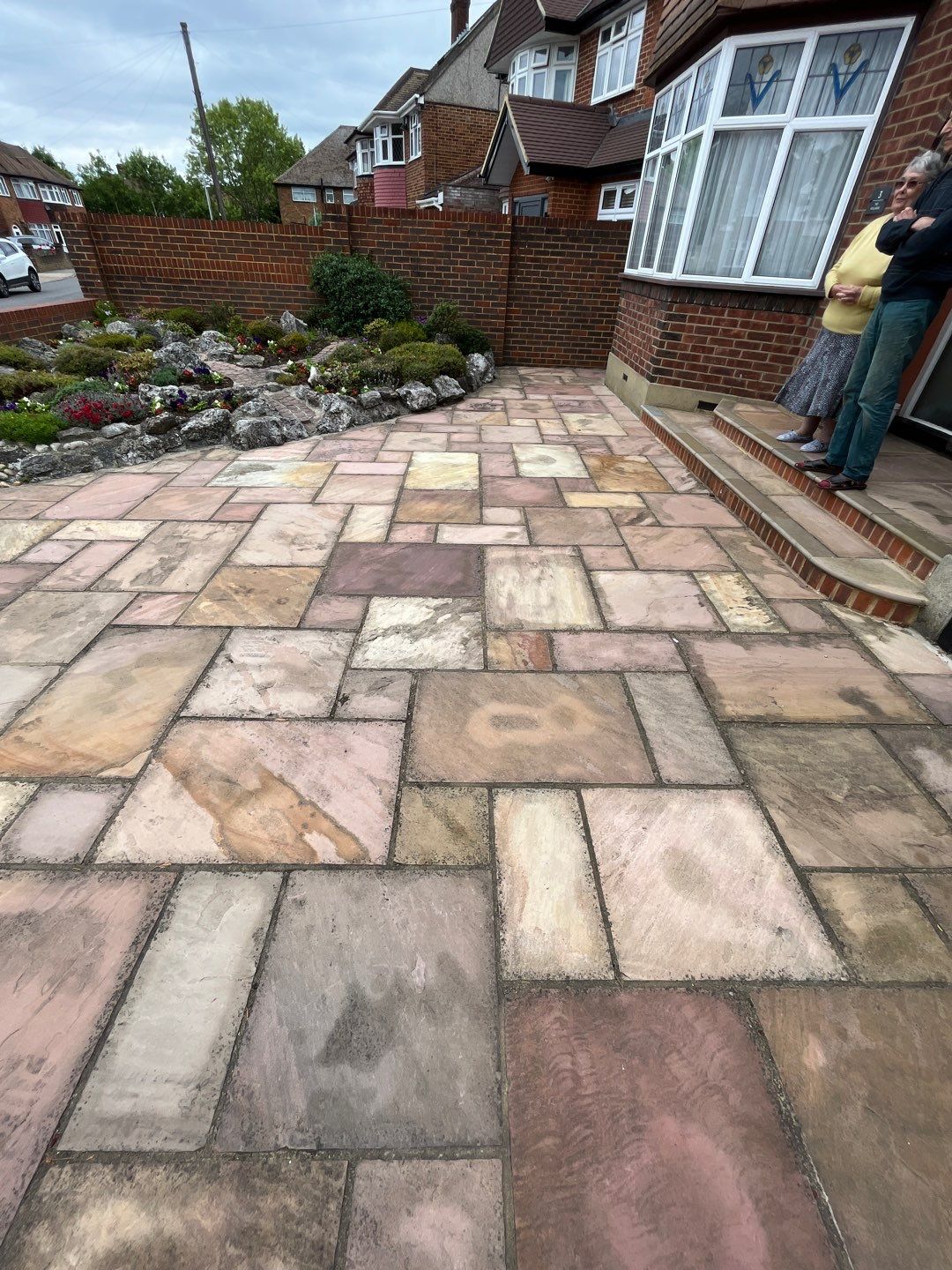 Driveway and Rockery clean using honda 21 ltr/min by Ges Exterior Cleaning ltd