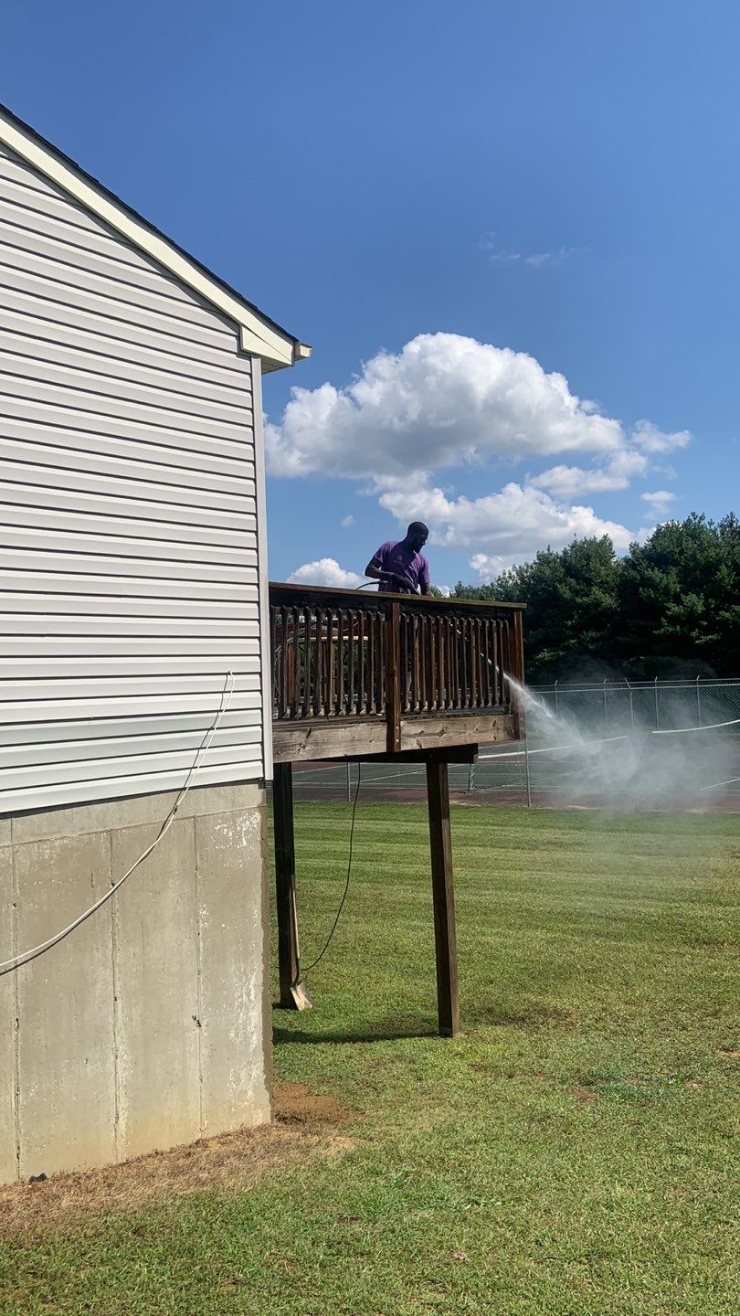 Deck Refinishing using Powerwasher by A1 NERDY HOMES LLC
