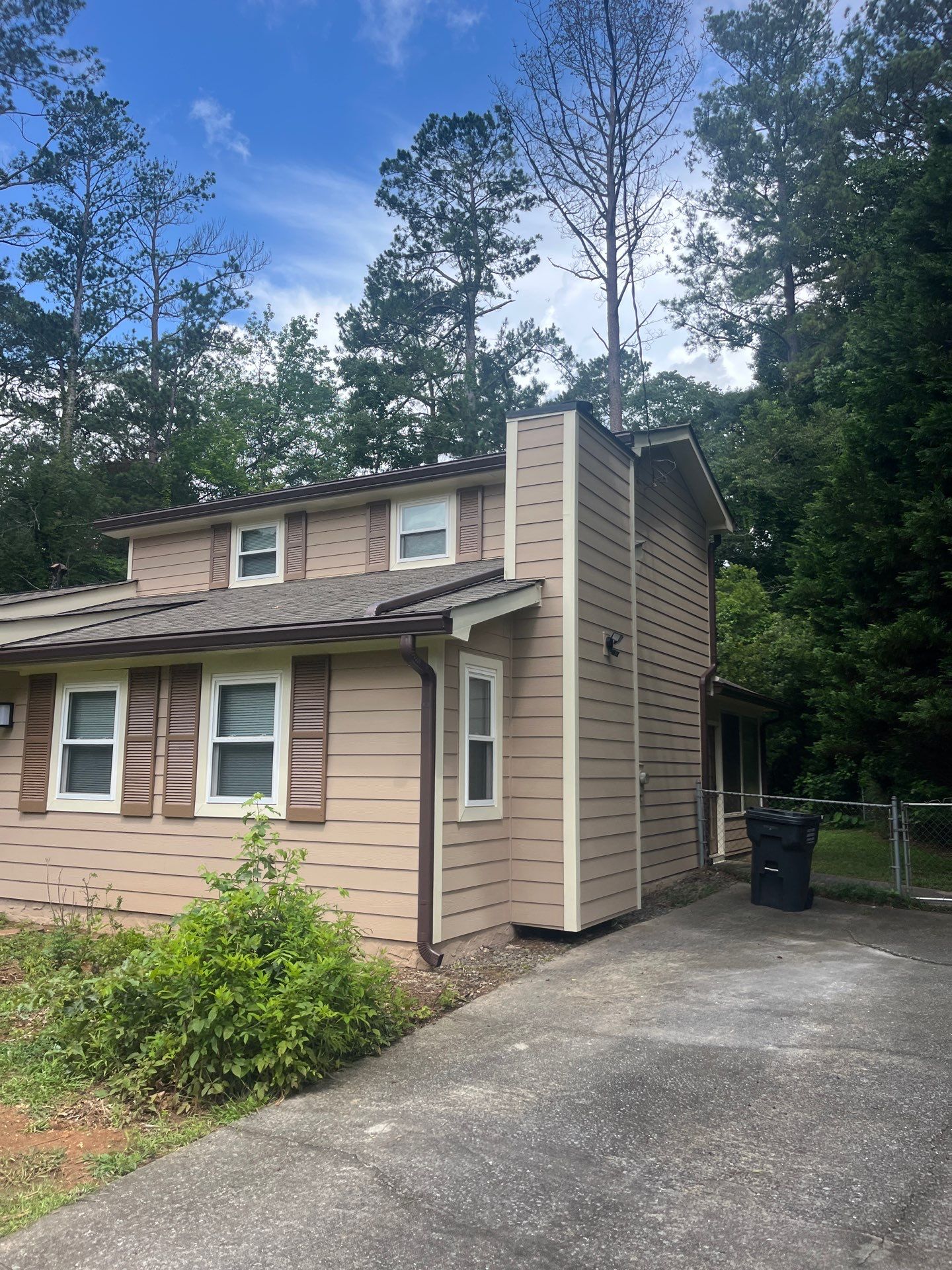 Marietta, GA Siding, Rotten Wood, Front Door, and Gutter Replacement with Exterior Painting by Nelson Exteriors