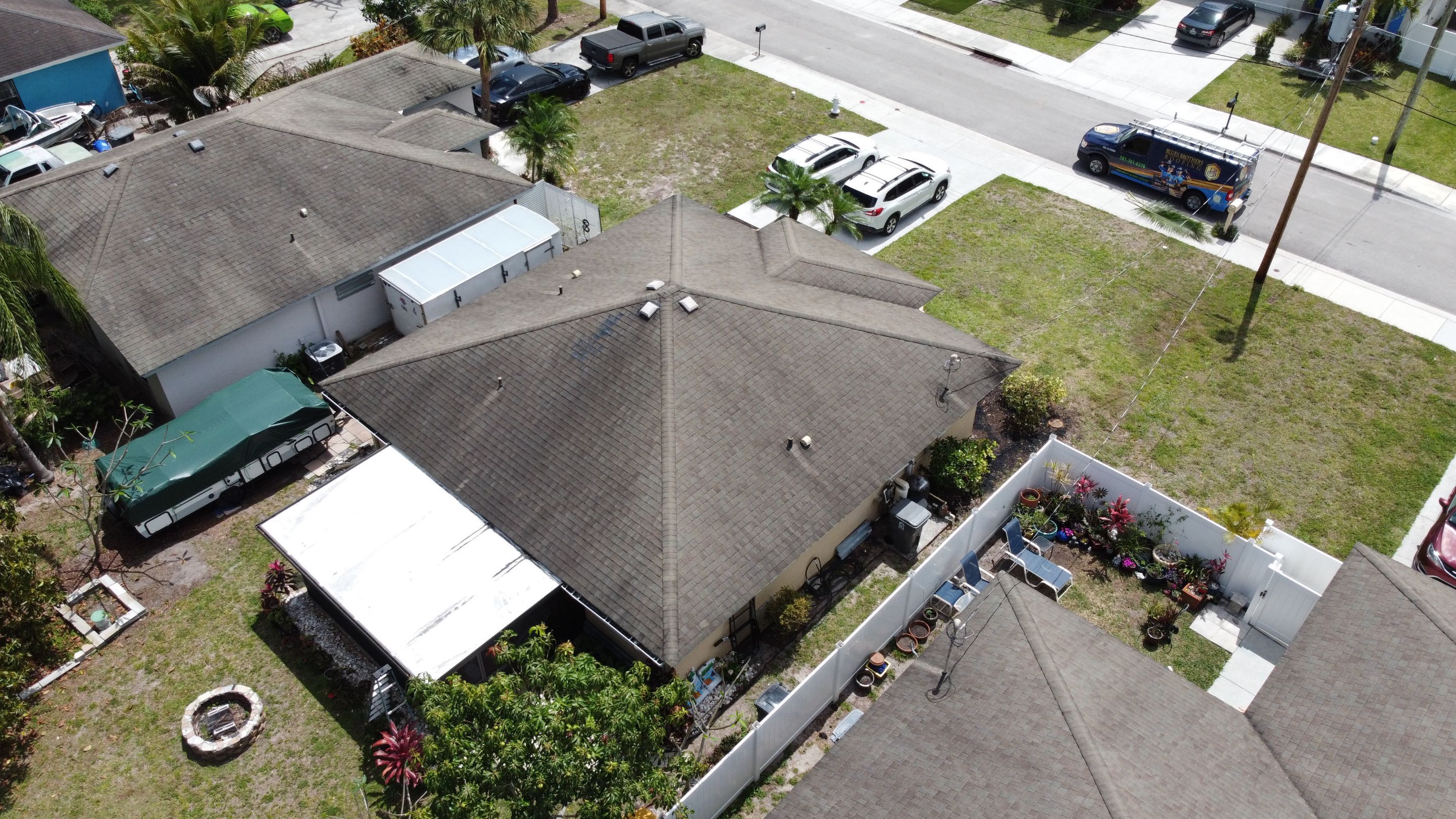 Residential Roofing Installation using 1" Nail strip metal roof by BLUES BROTHERS ROOFING
