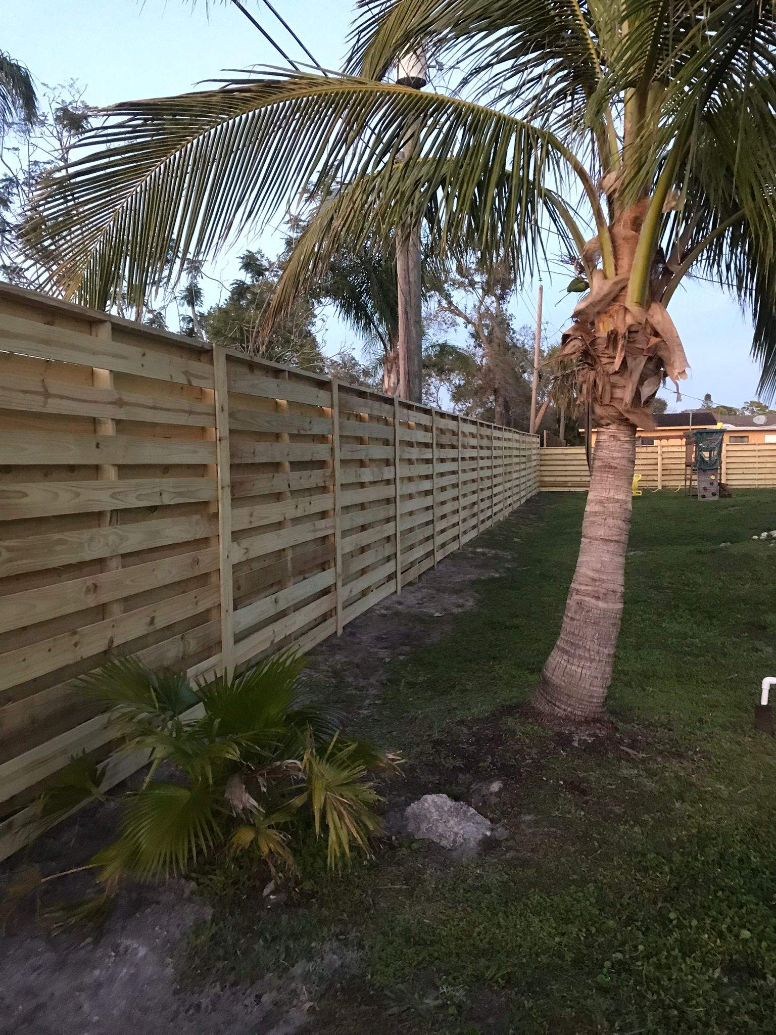 Horizontal Wood Privacy Fence Installation in Venice by True Fence LLC