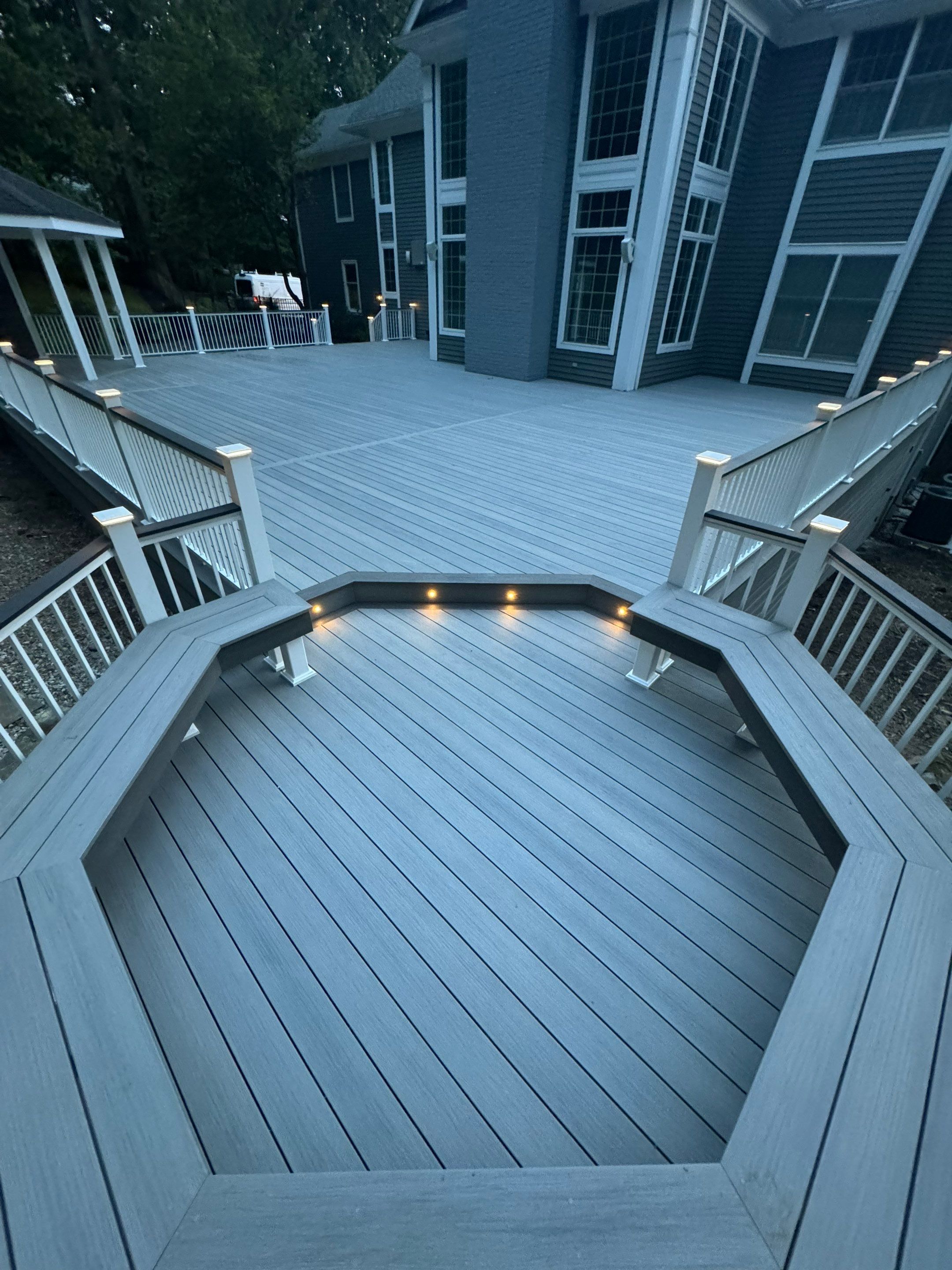 Deck Resurface with Gazebo and Bench by deck guardian