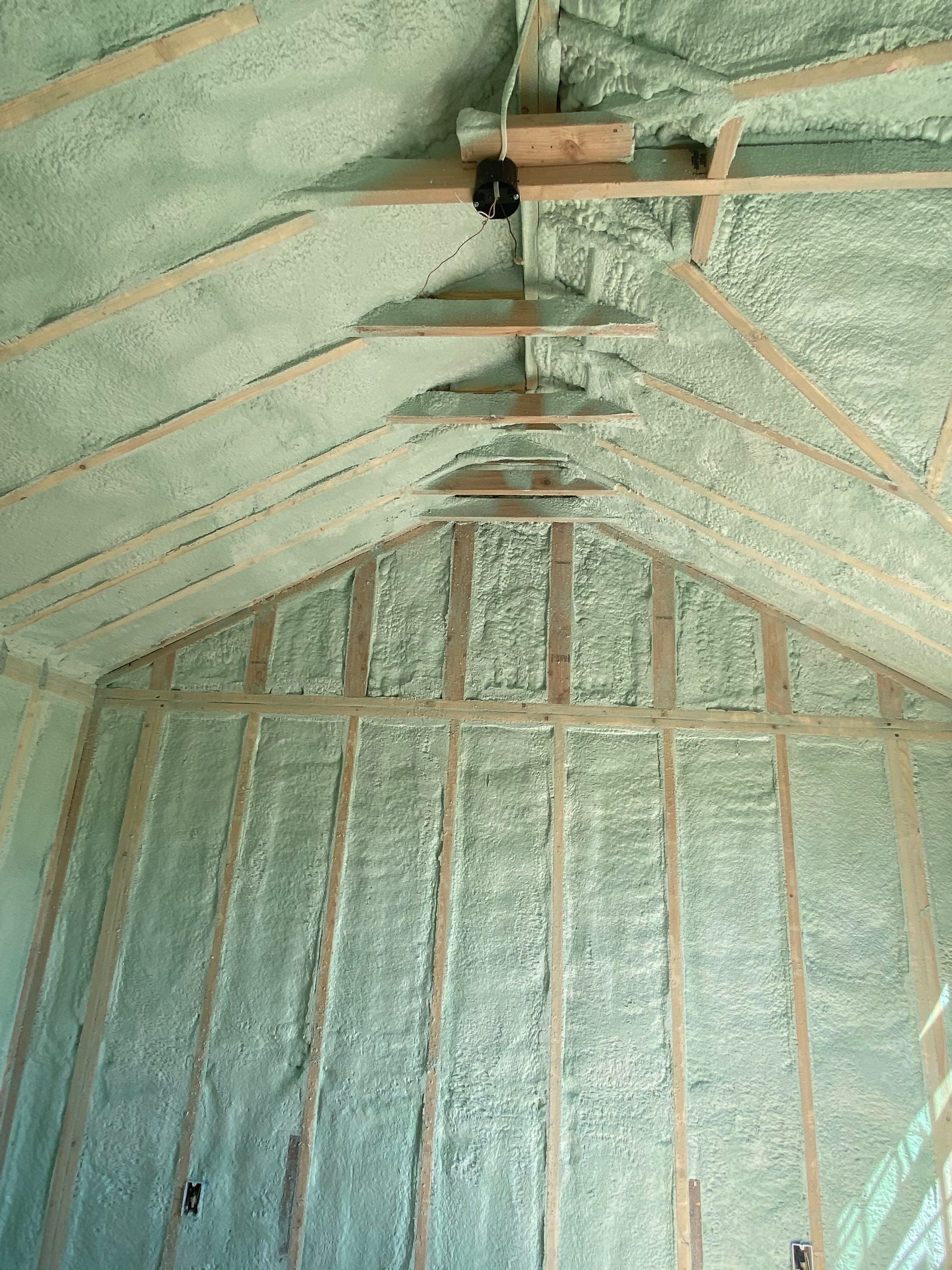 Exterior Walls using Closed Cell Spray Foam by NYS Foam & Energy