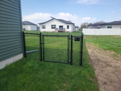 Black Chain Link Fence and Gate Installation in Cedar Falls