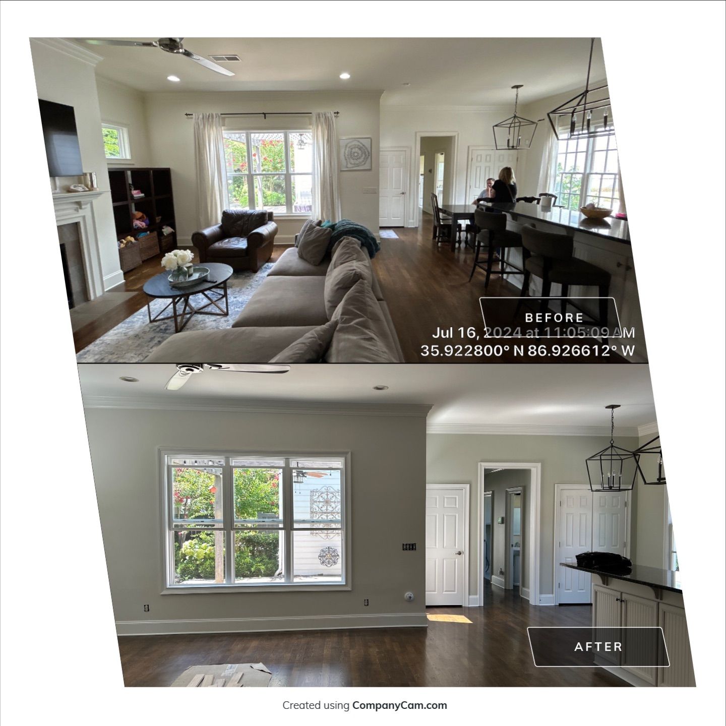 Interior painting using Sherwin Williams Emerald by Nashville House Painters