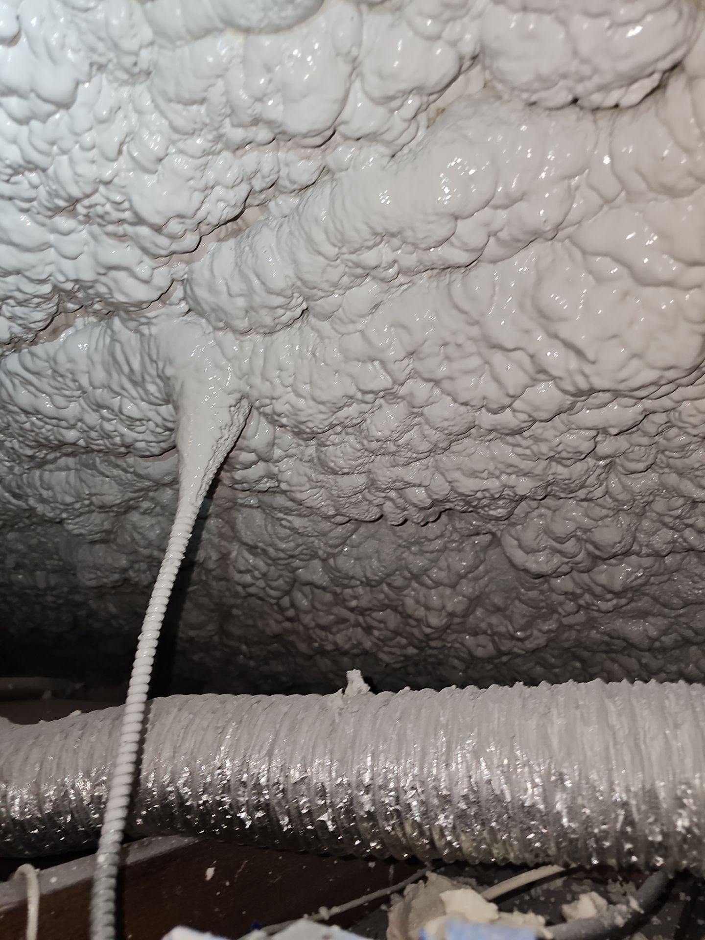 Basement Exterior Walls using Closed Cell Spray Foam by NYS Foam & Energy