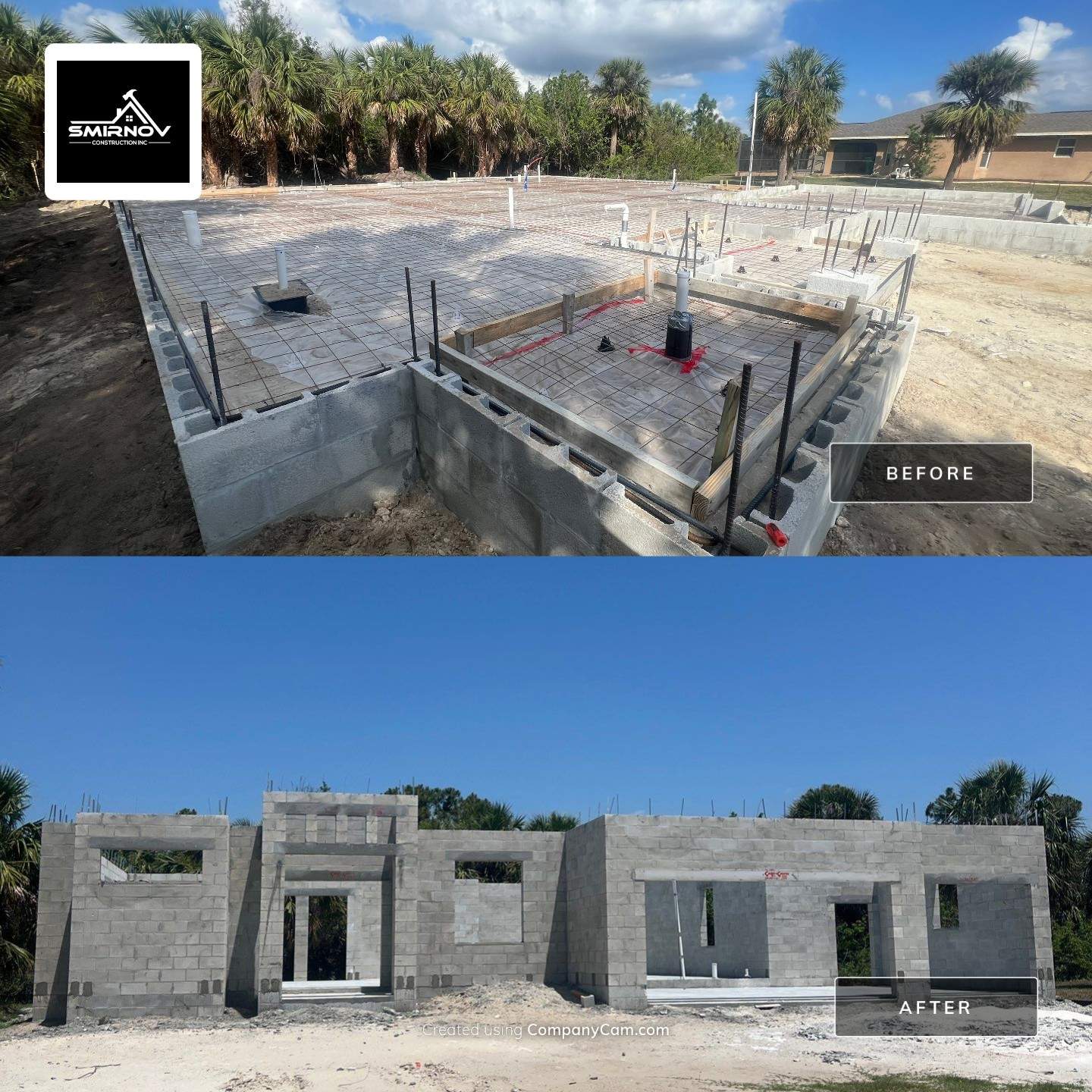 New Home Construction in Rotonda West with Masonry and Custom Framing by Smirnov Construction Inc
