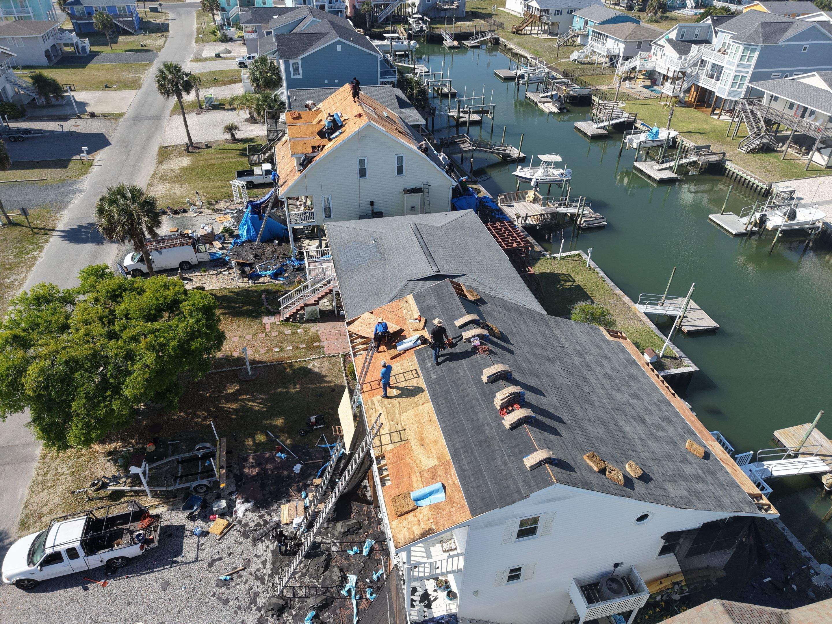 2 Roof Replacements in Progress | Holden Beach Local Roofers by RGR Construction and Roofing, LLC