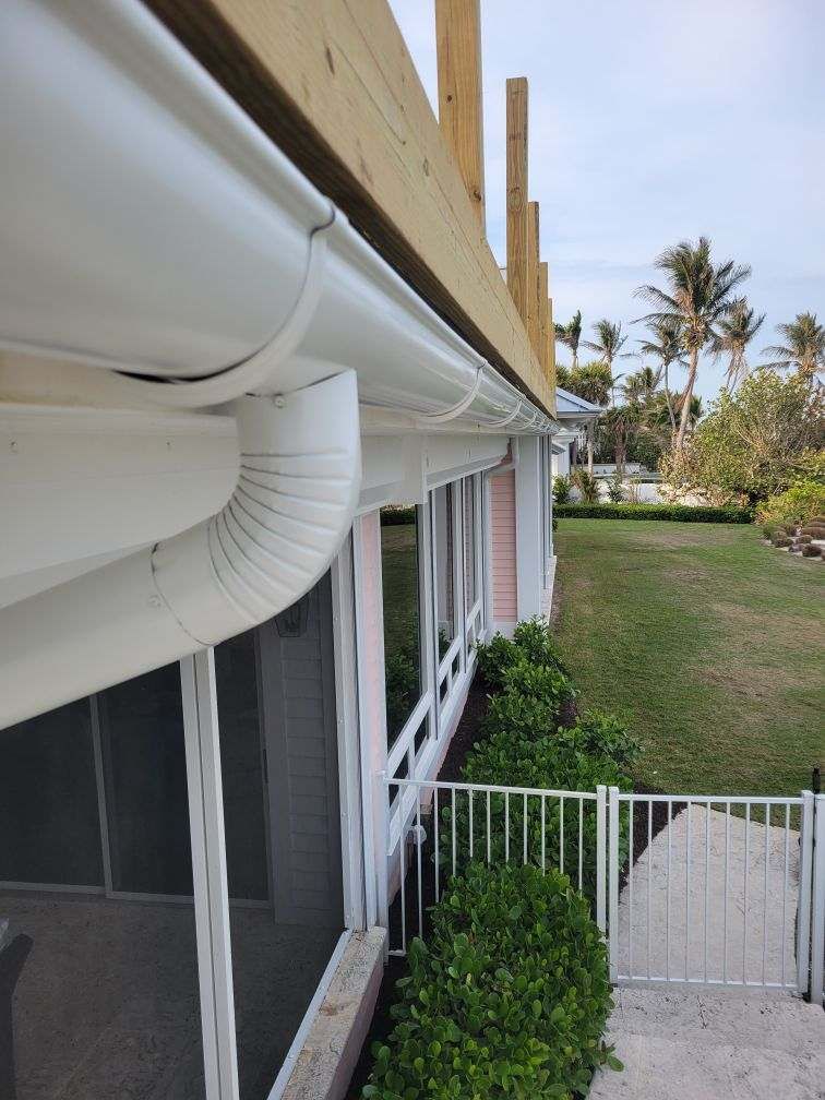 Half-Round Seamless Gutters in Boca Grande FL by Gutter Professors