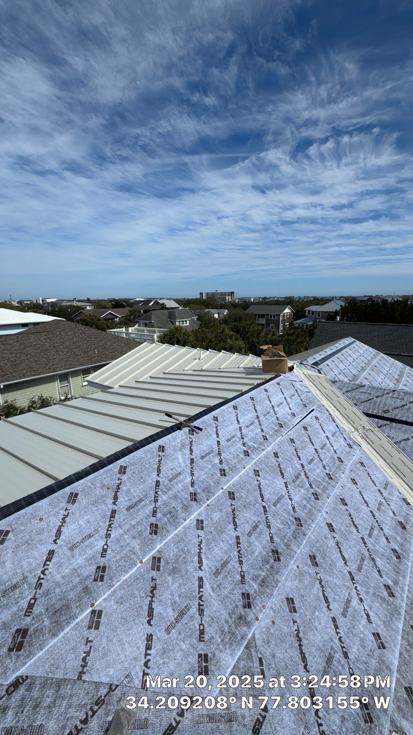 Standing Seam Metal Roof Installation- Wrightsville Beach, NC by Summit Roofing 