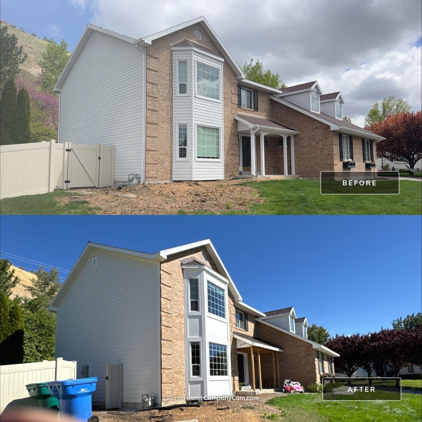 American Fork | Custom Hardie Smooth Siding | Dove Wing & White Dove by Ideal Siding Utah
