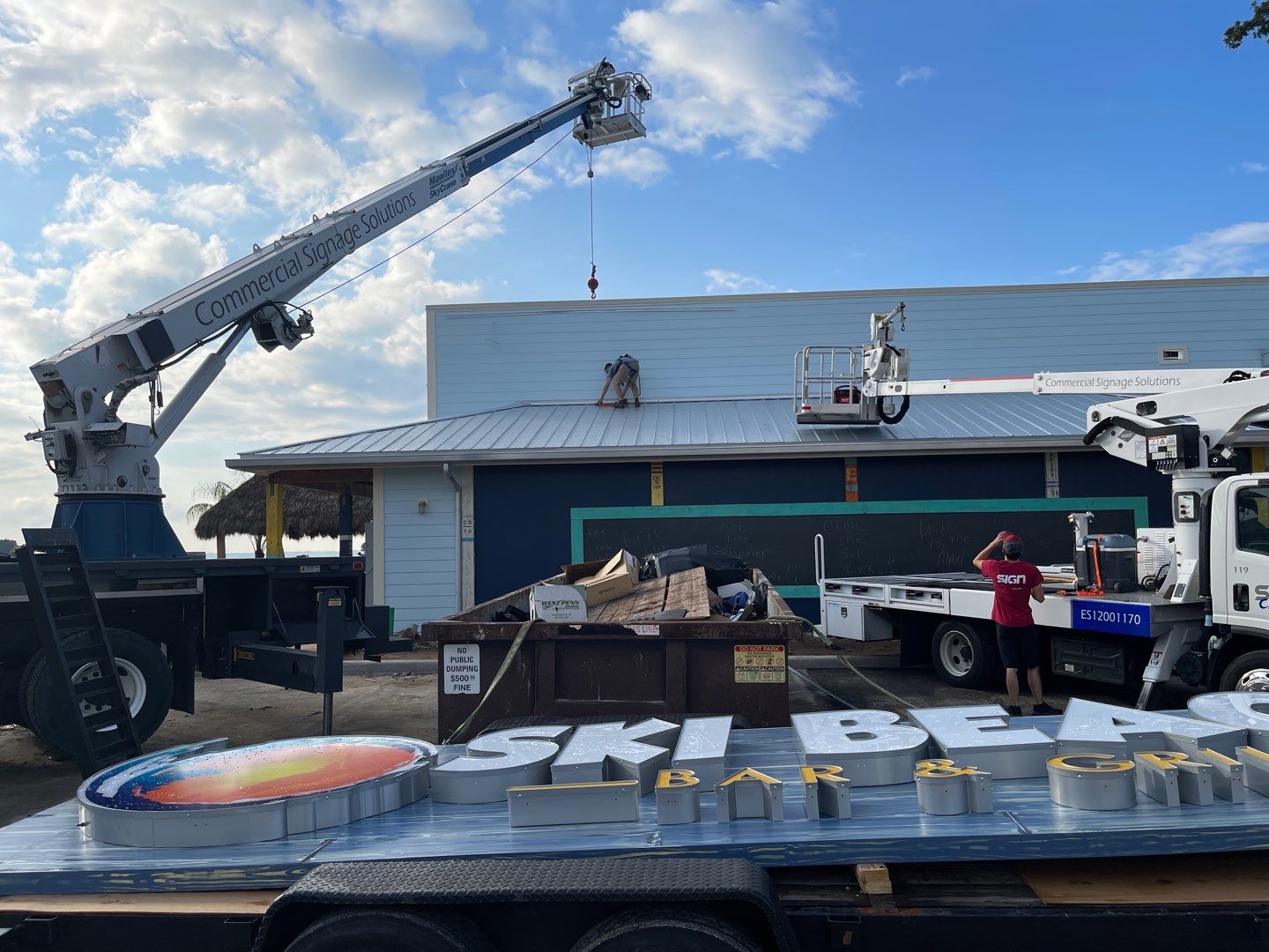 Channel Letters on Backer for Ski Beach Bar and Grill by SignCrafters