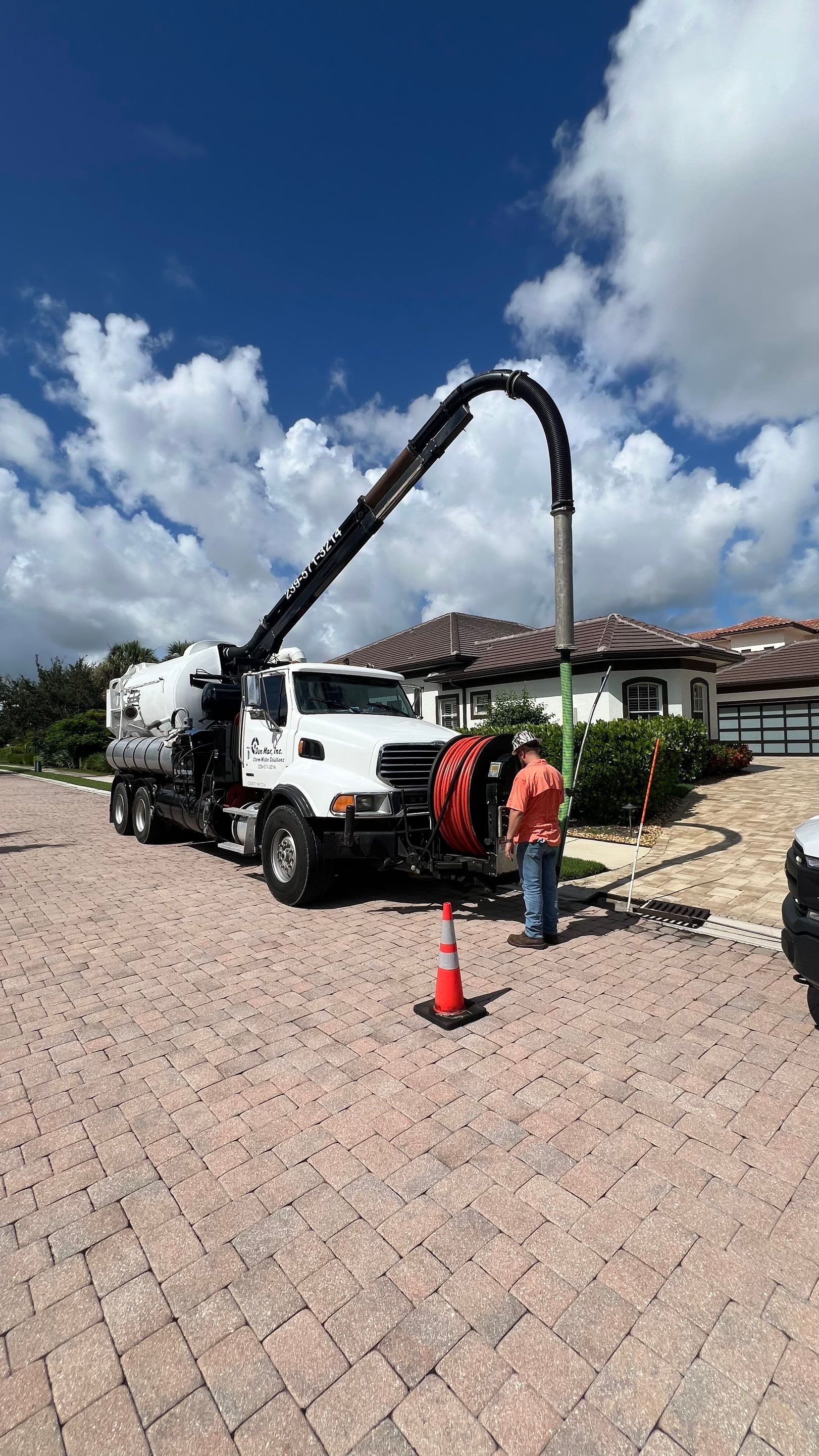 Naples Community Catch Basin Cleaning by APS Power & Water