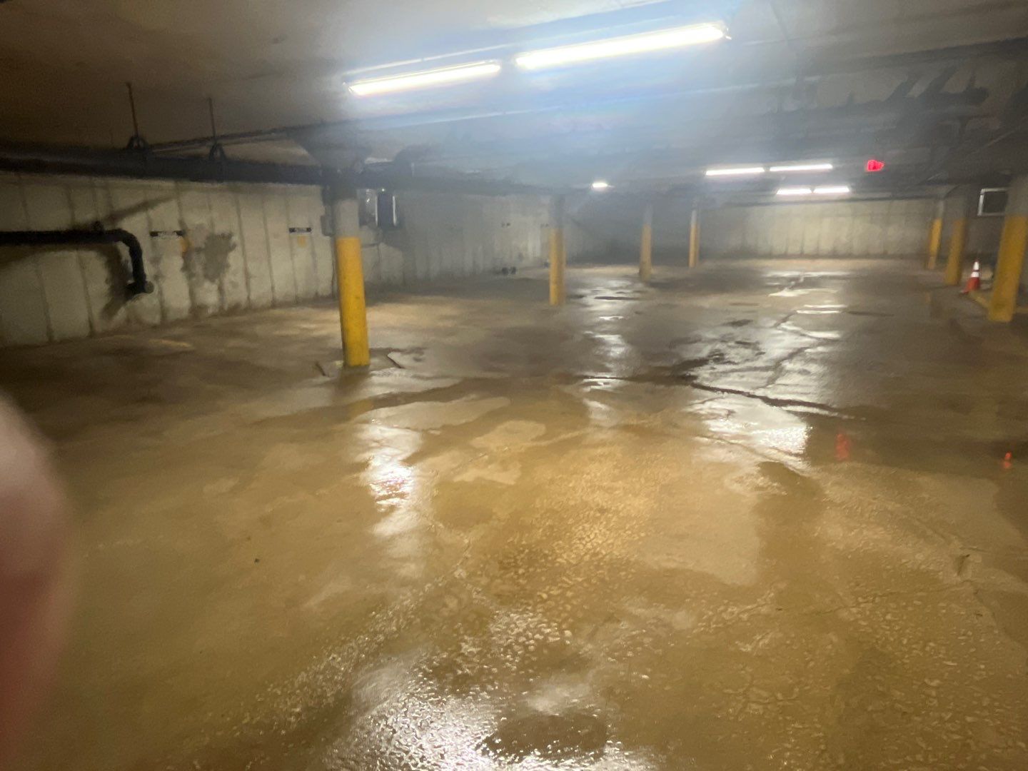 Parking garage cleaning by Northern Power Washing LLC.
