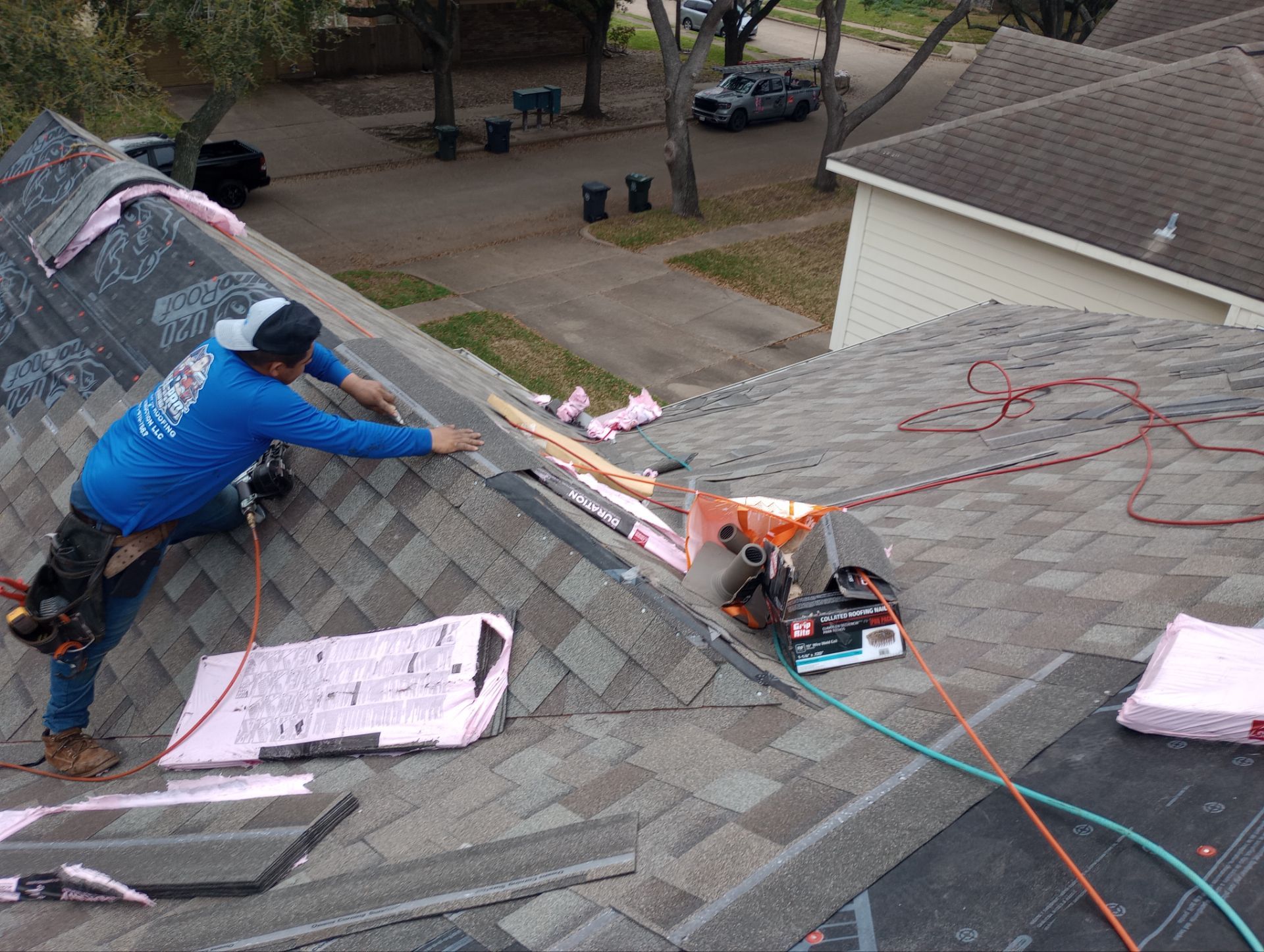 Residential Roofing Installation using Owen's Corning Duration (Lifetime) Shingles by Roof Repair Company