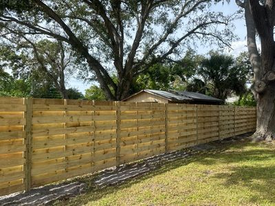 Wood Fence Installation using Wood Pressure Treated Fence