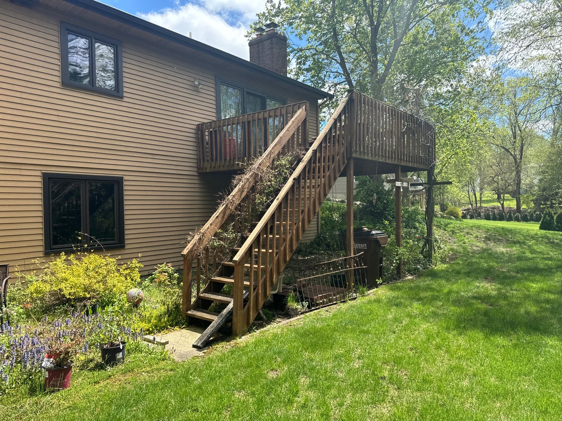 Deck Installation using TIMBERTECH DECKING by Avalon Roofing and Exteriors