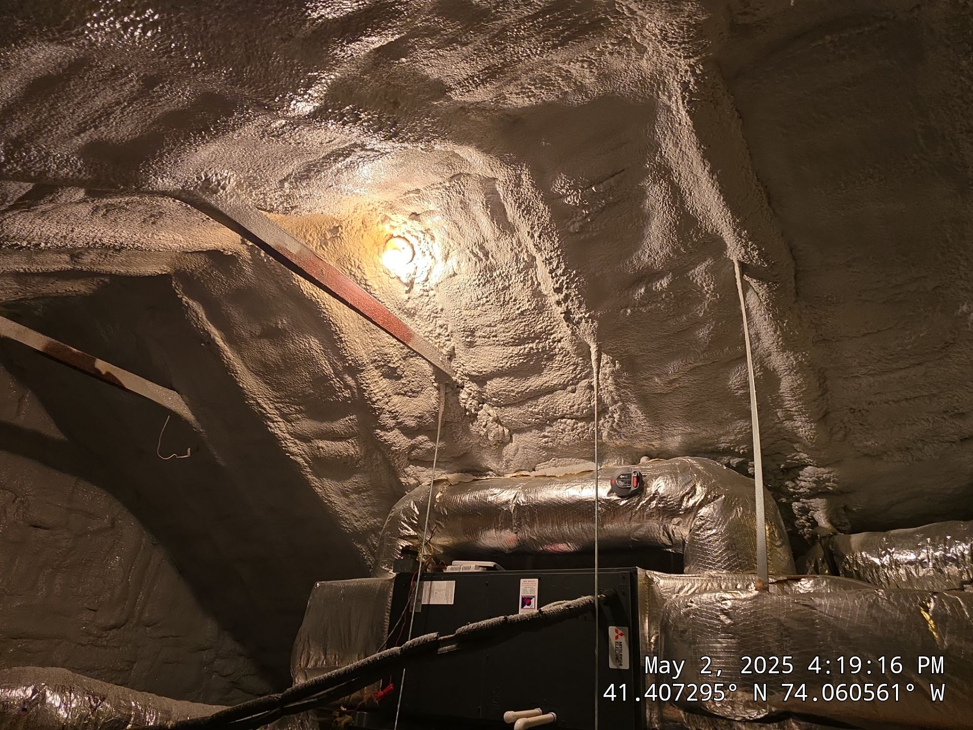 Attic Insulation using Closed Cell Spray Foam by NYS Foam & Energy