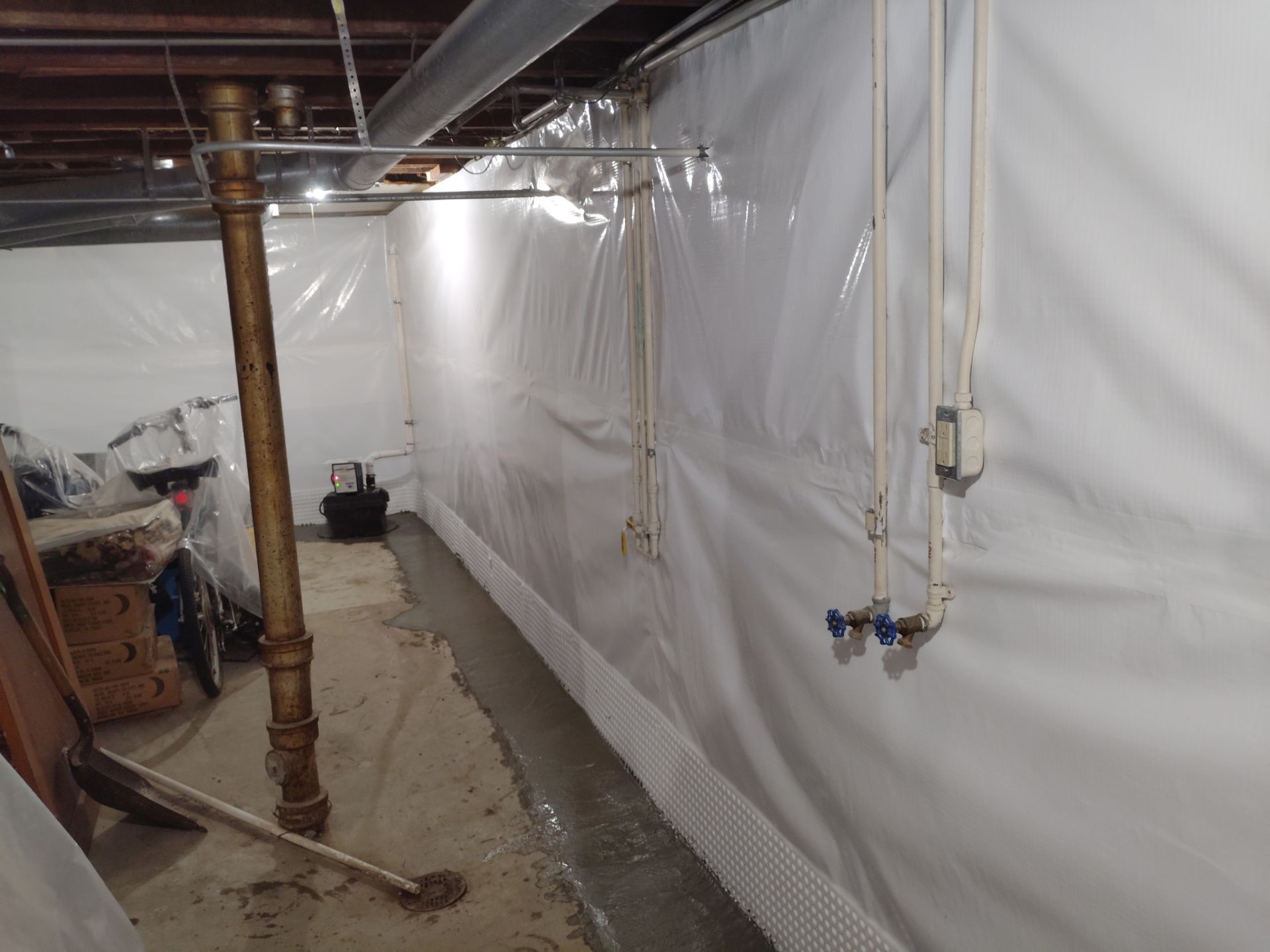 Basement Waterprooring With Vapor Barrier by ACE Waterproofing & Basement Solutions