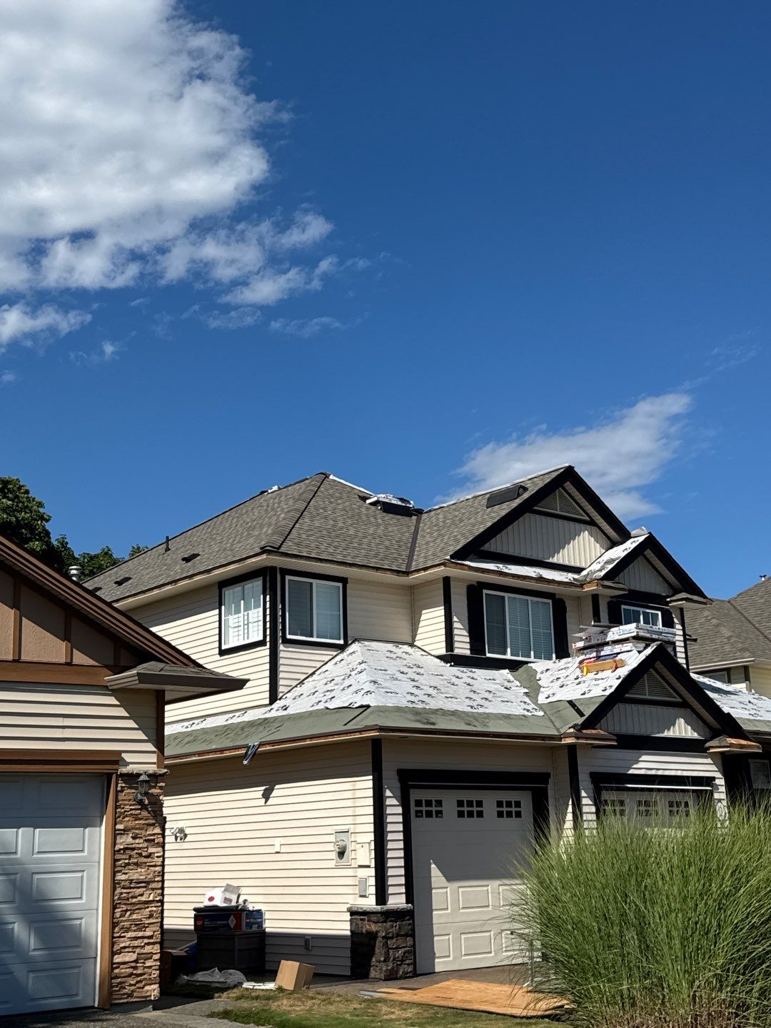 Residential Re-Roof using GAF Timberline HDZ Weatherwood by Top Notch Roofing Inc