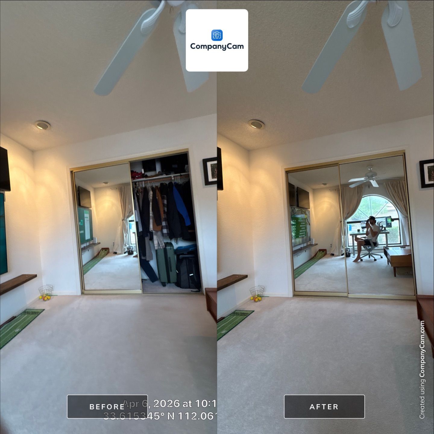 Phoenix Home Office & Living Room Renovation by CompanyCam Sales Demo