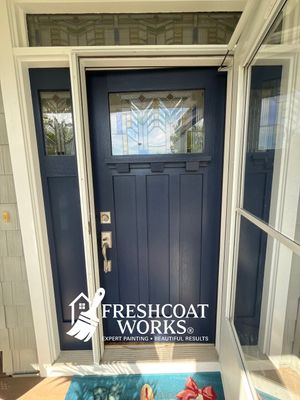 Craftsman Entry Door Restoration and Painting in Ocean City