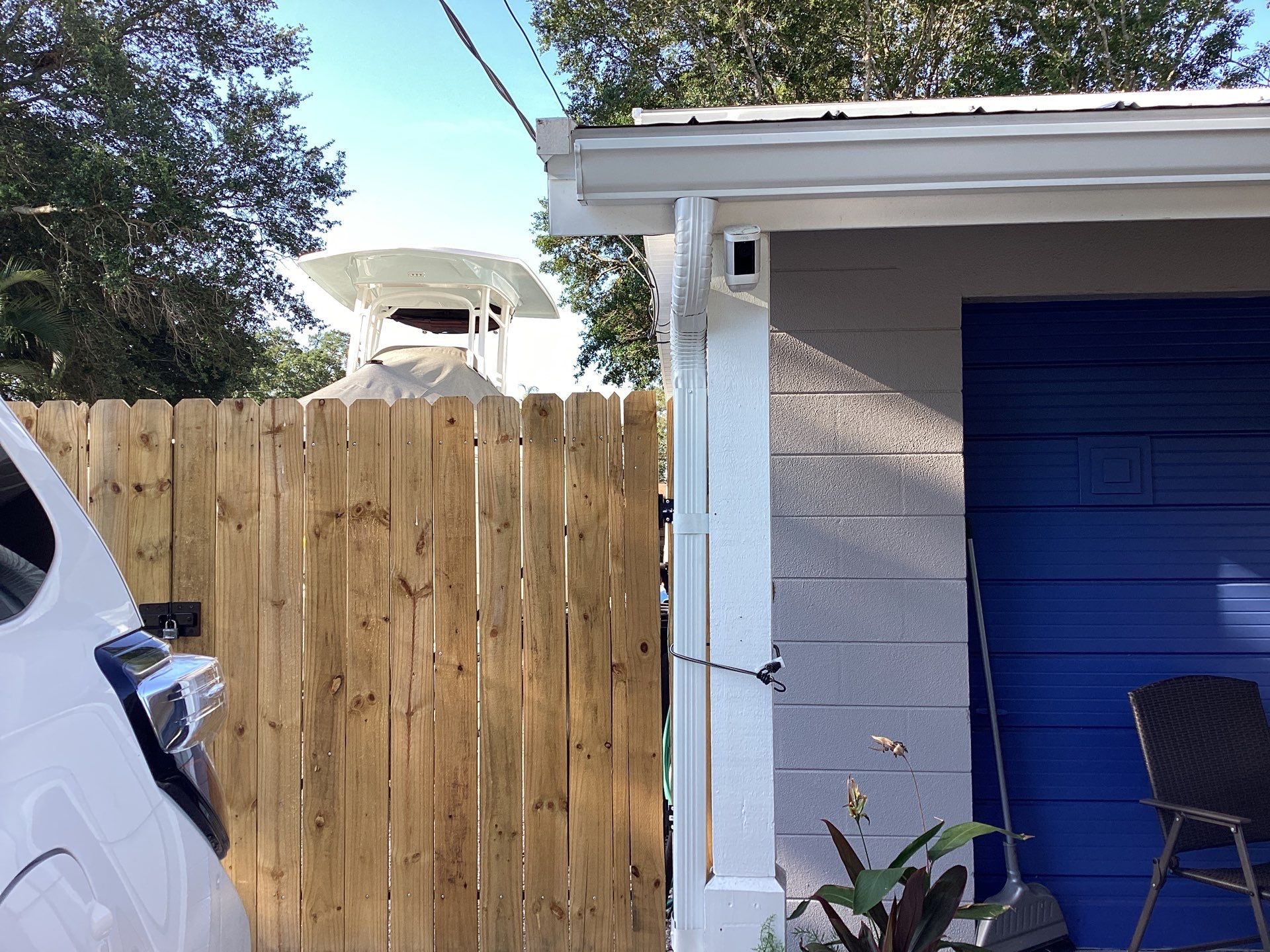 White K Style Seamless Gutters using 3X4 Elbow Downspout in Sarasota FL by Gutter Professors