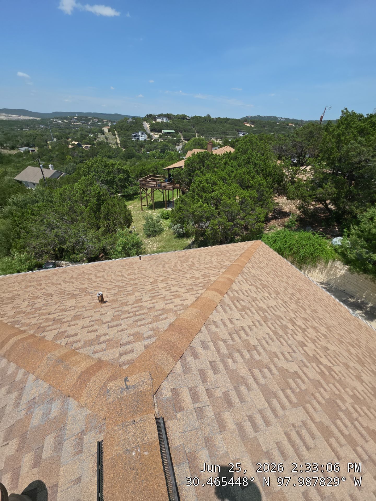 Residential Roof Replacement using GAF - HDZ - Shakewood by Action Exteriors Austin